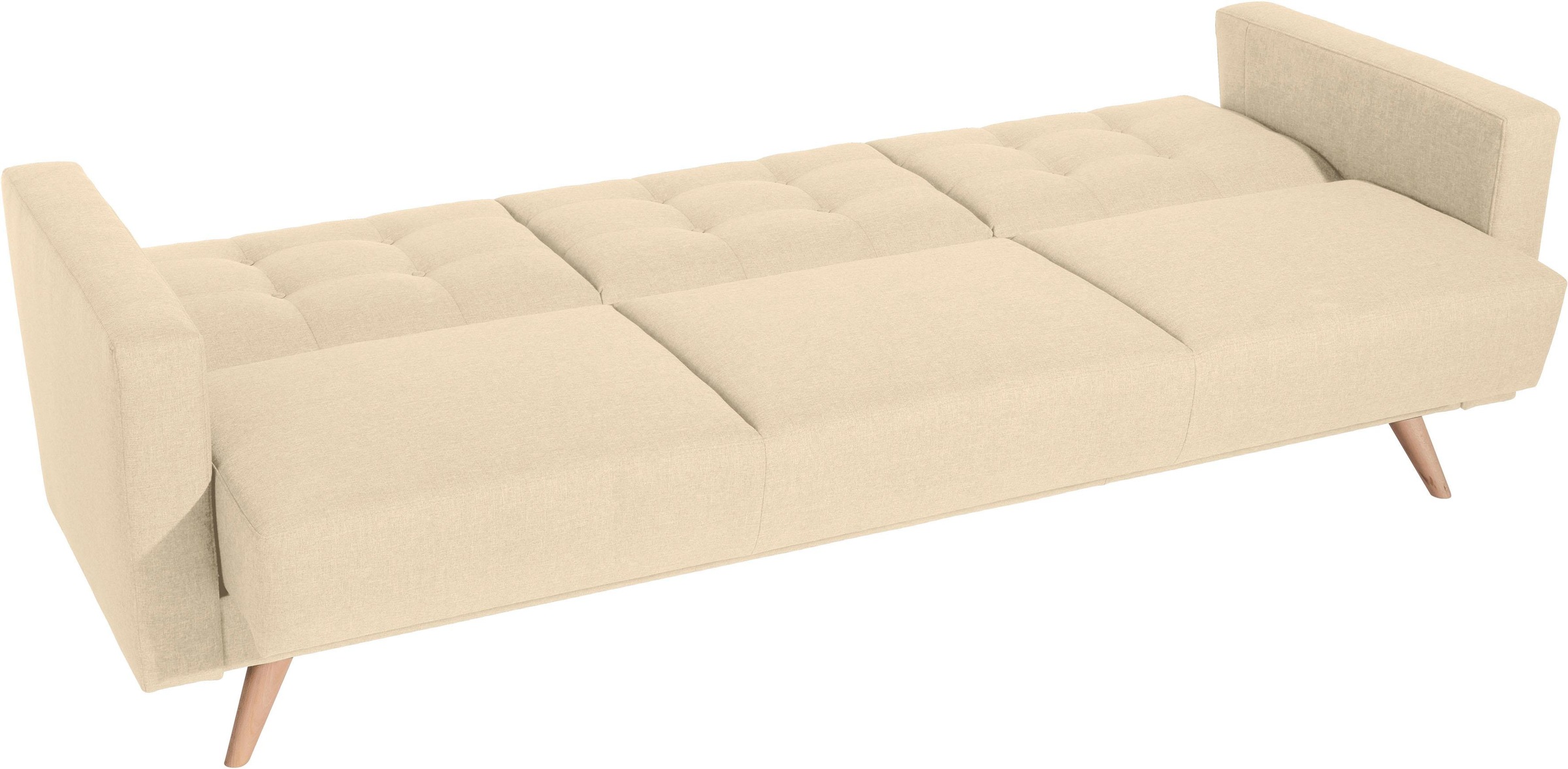 Max Winzer® 3-Sitzer »Julius Kippcouch mit komfortablem Federkern, klassisch und modern«, Schlafsofa, inklusive Bettfunktion & Bettkasten, Breite 224 cm