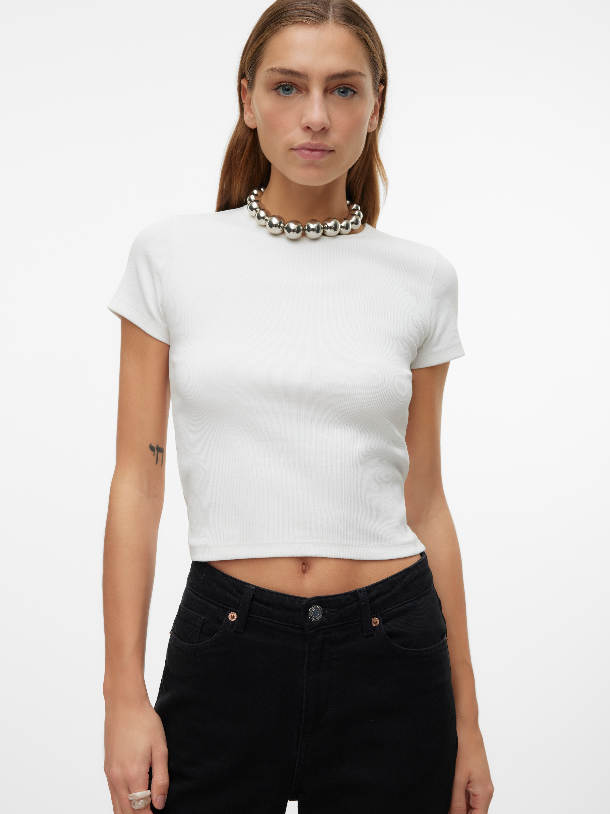 Vero Moda Rundhalsshirt »VMCHLOE SS SHORT TOP JRS NOOS«