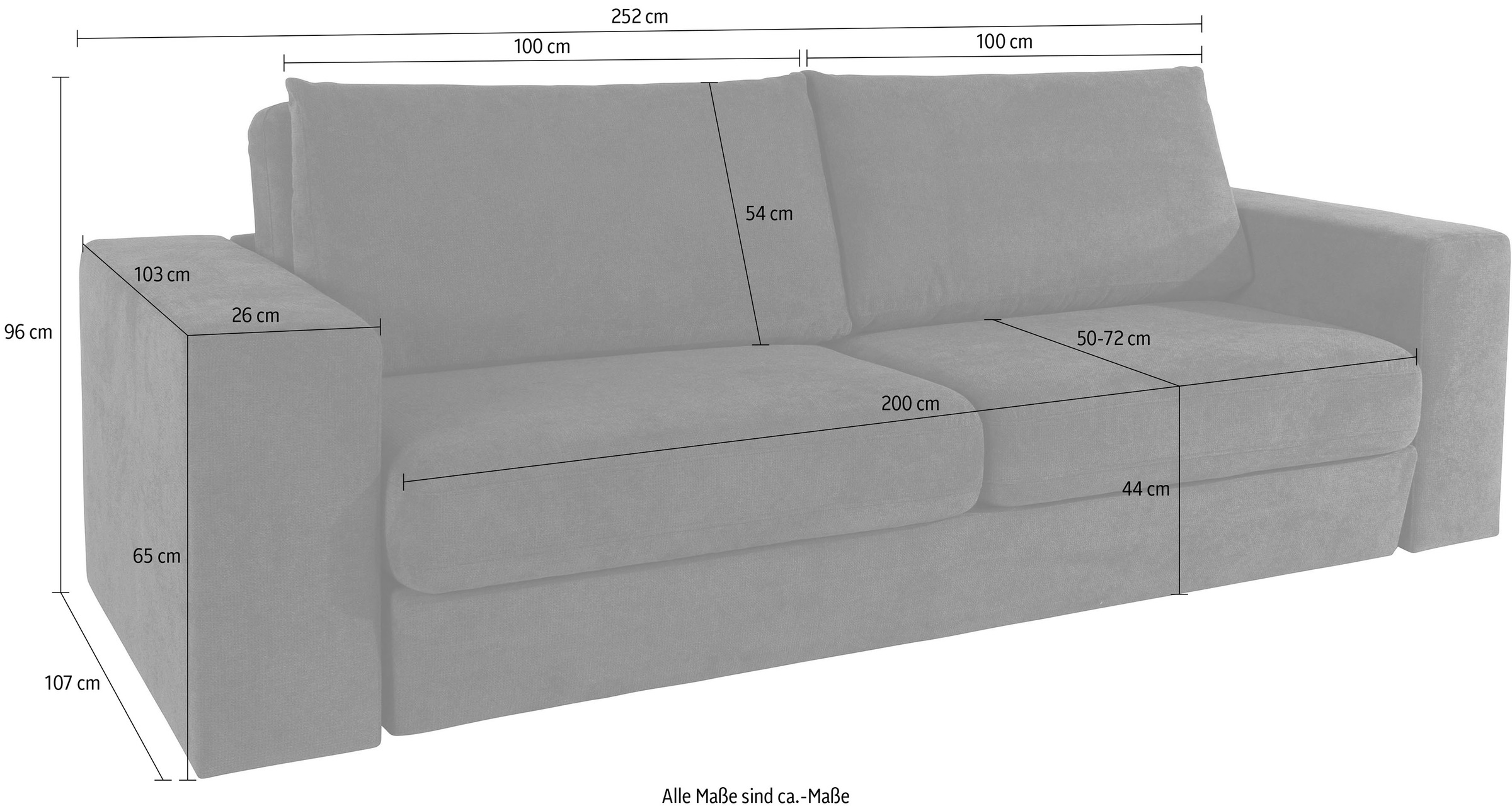 LOOKS by Wolfgang Joop 4-Sitzer »Looksv«, Verwandlungssofa: aus Sofa wird Sofa mit 2 Hockern