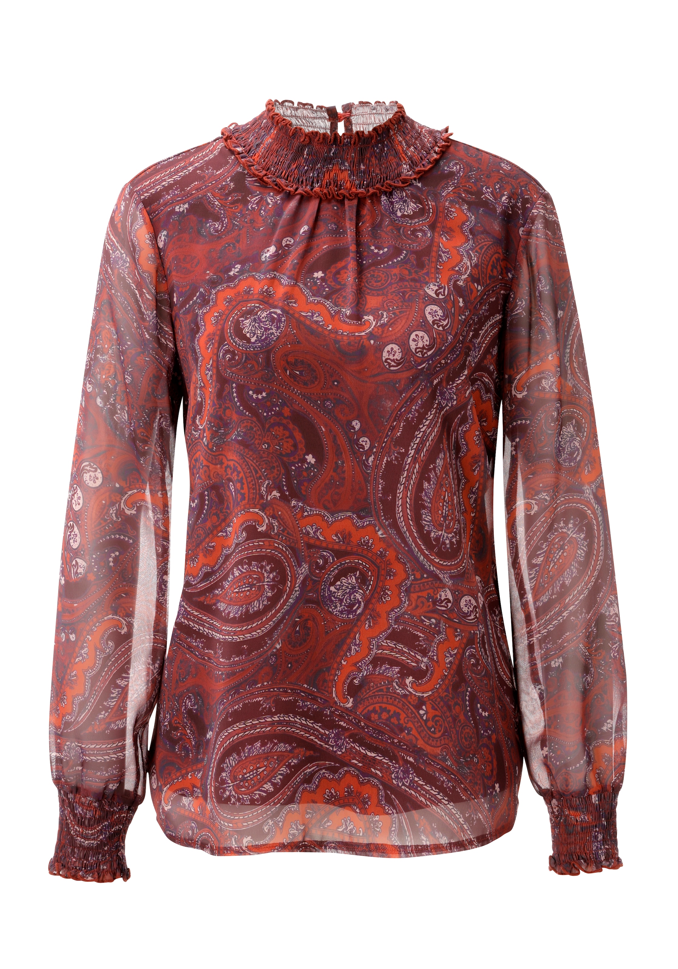 Aniston CASUAL Schlupfbluse mit großflächigen, trendfarbenen Paisley-Muster - NEUE KOLLEKTION