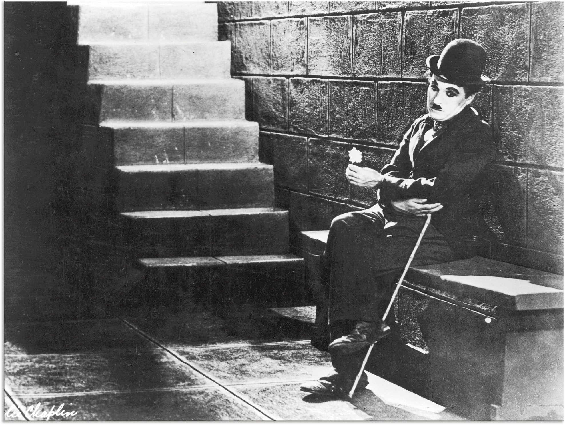 1931«, Artland Wandaufkleber Größen (1 Wandbild Leinwandbild, Shop der Online Chaplin kaufen als oder Alubild, Stars, in Poster »Charlie im versch. St.), Großstadt OTTO Lichter -