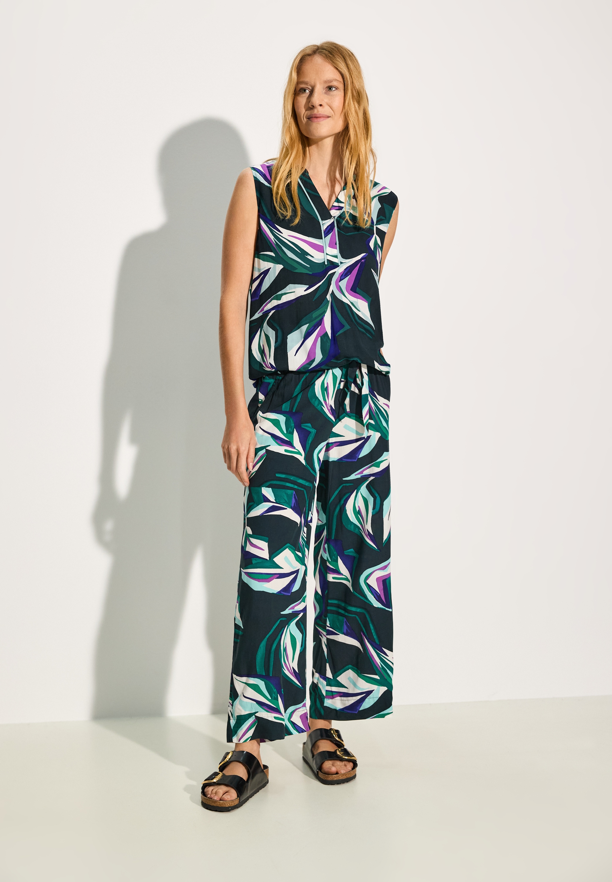 Cecil Stoffhose »Style Neele«, (mit Bindegürtel), mit Gürtel