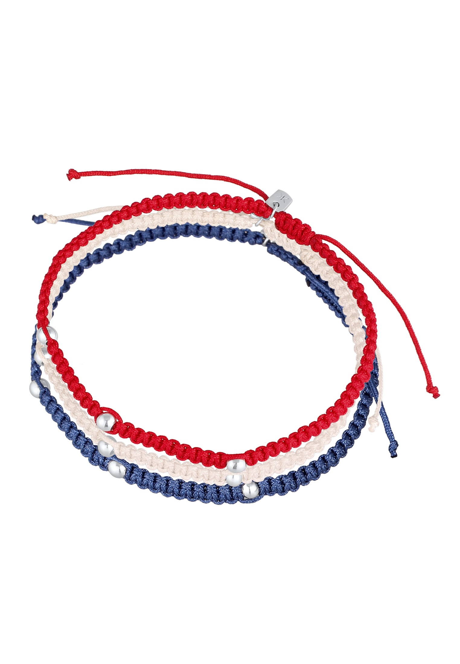 Kuzzoi Armketten Set »Armband EM Fußball Fan-Set Flagge 925 Sterling Silber«