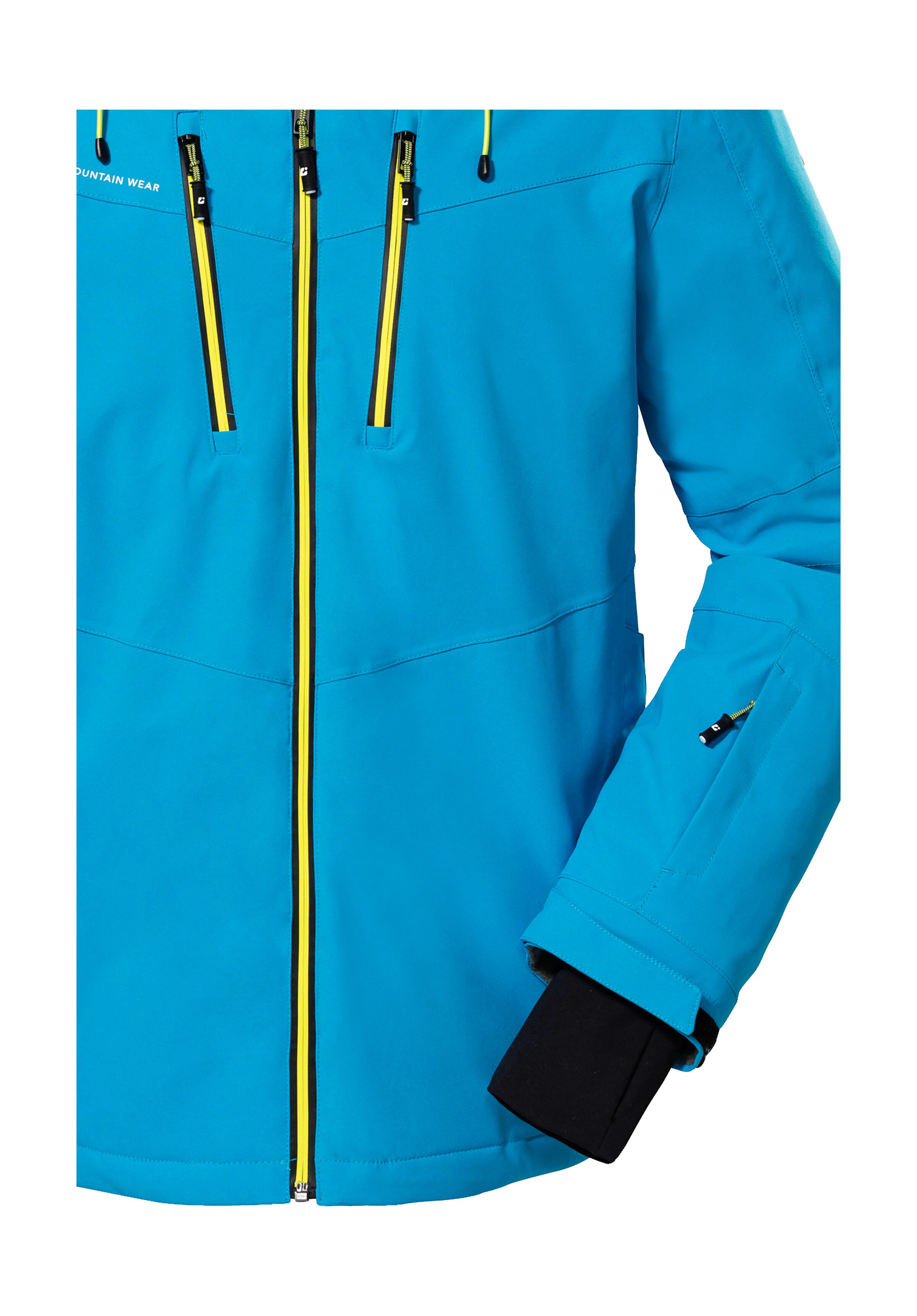 Killtec Skijacke »KSW 44 MN SKI JCKT«, Wasserdichte, atmungsaktive Funktionsjacke mit abnehmbarer Kapuze
