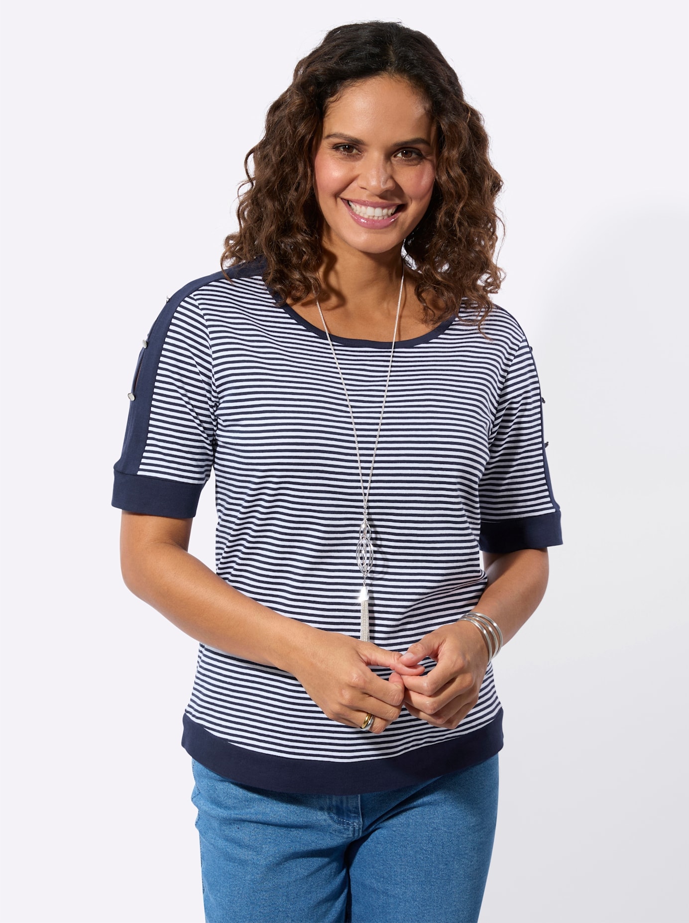 Casual Looks Kurzarmshirt »Ringelshirt« 1 tlg.