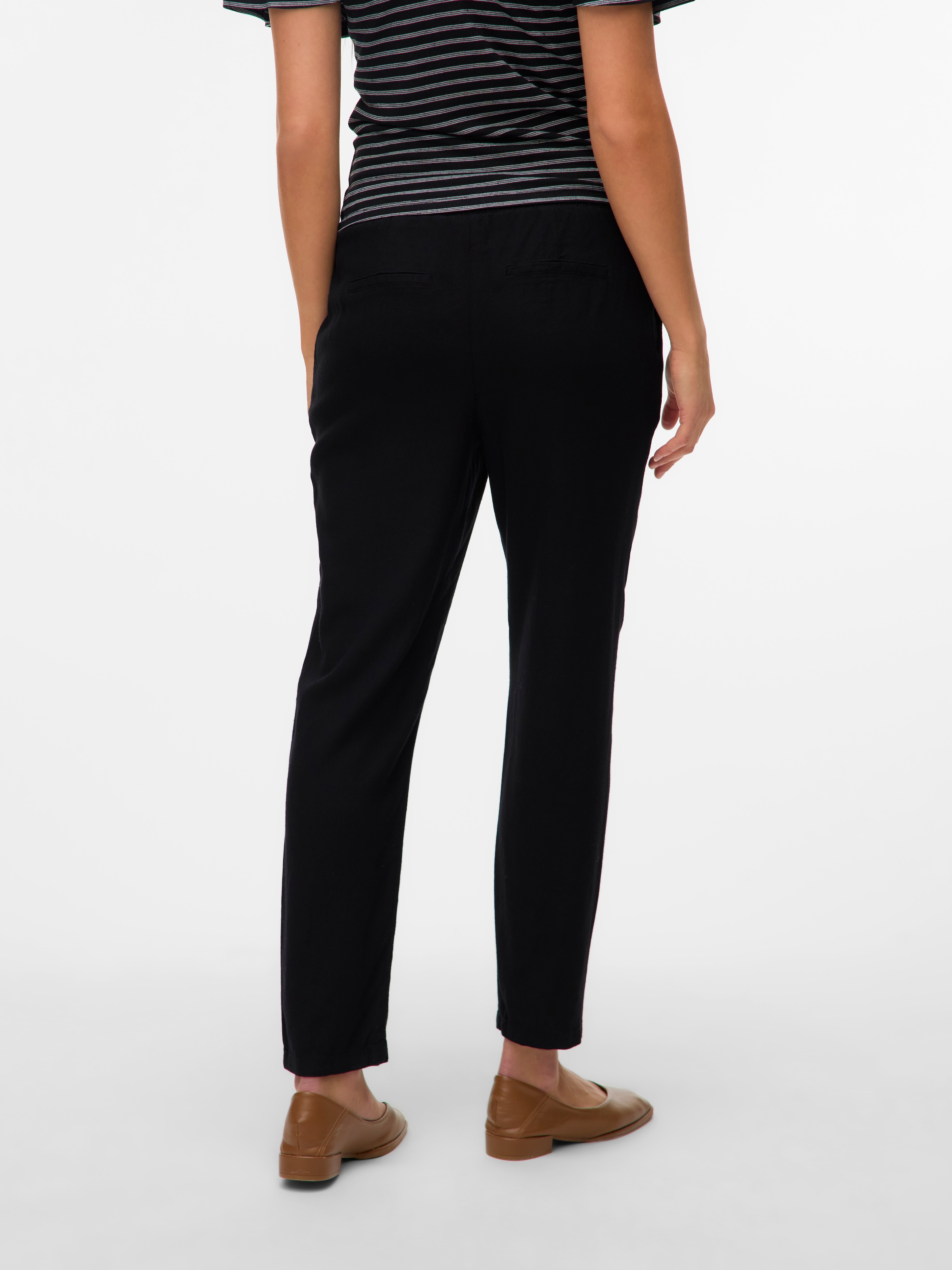 Vero Moda Schlupfhose »VMJESMILO MW ANKLE PANTS WVN NOOS«  mit Leinen, elastisches Bündchen und Kordelzug