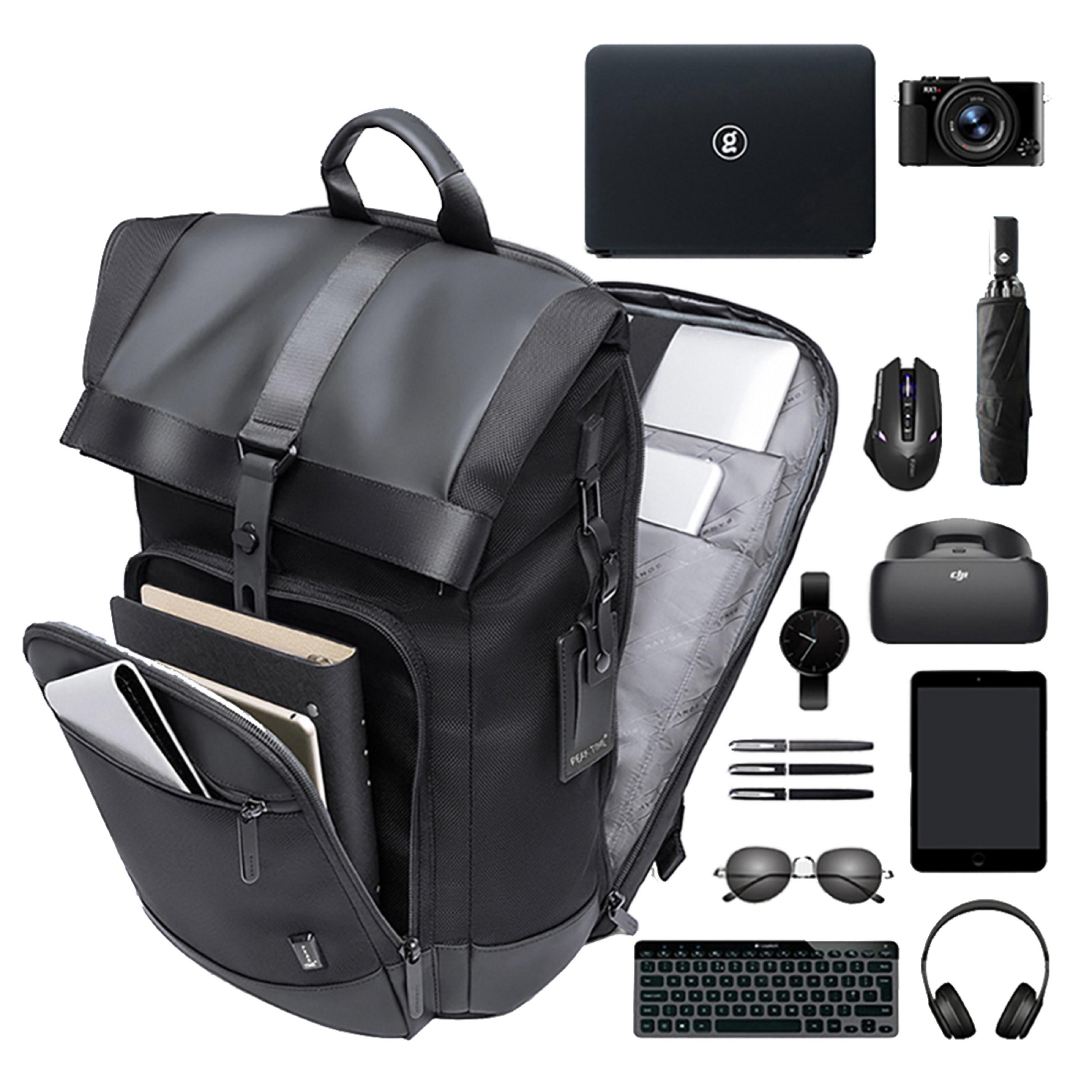 PEAK TIME Tagesrucksack »Tagesrucksack PT-303«, Cityrucksack mit Rolltop
