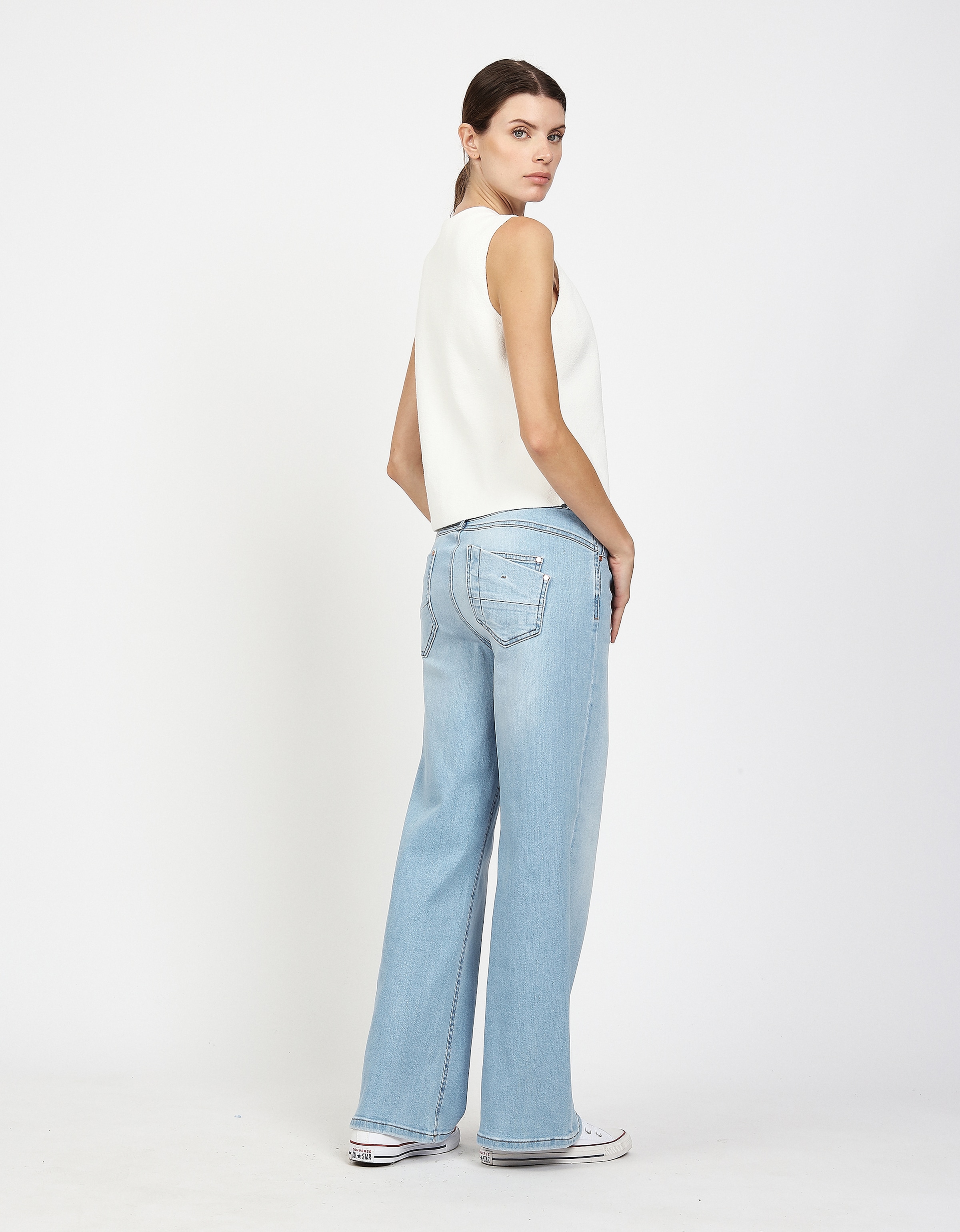 GANG Weite Jeans »94AMELIE WIDE« mit geradem Beinverlauf, weicher Denim