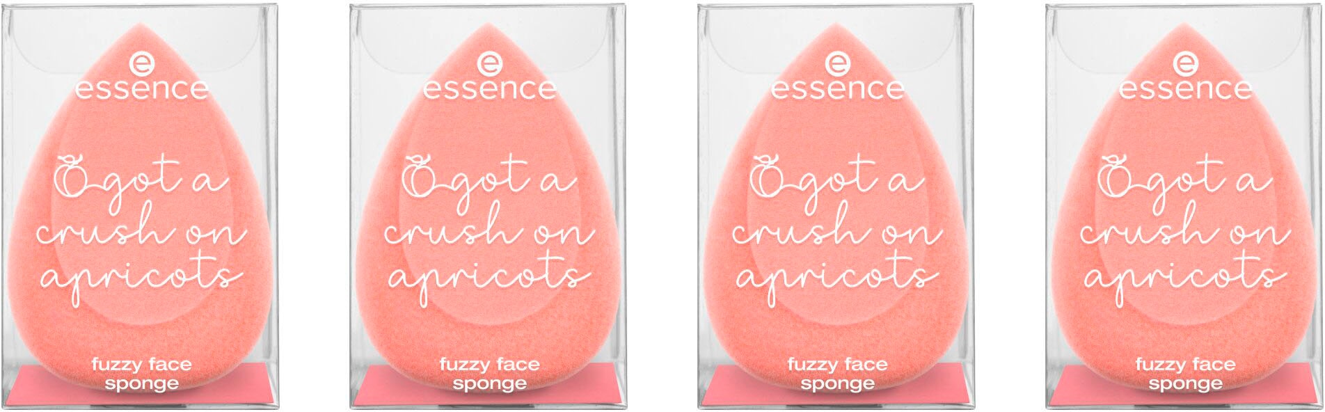 Essence Make-up Schwamm »got a crush on apricots fuzzy face sponge«, (Set, 4 tlg.)