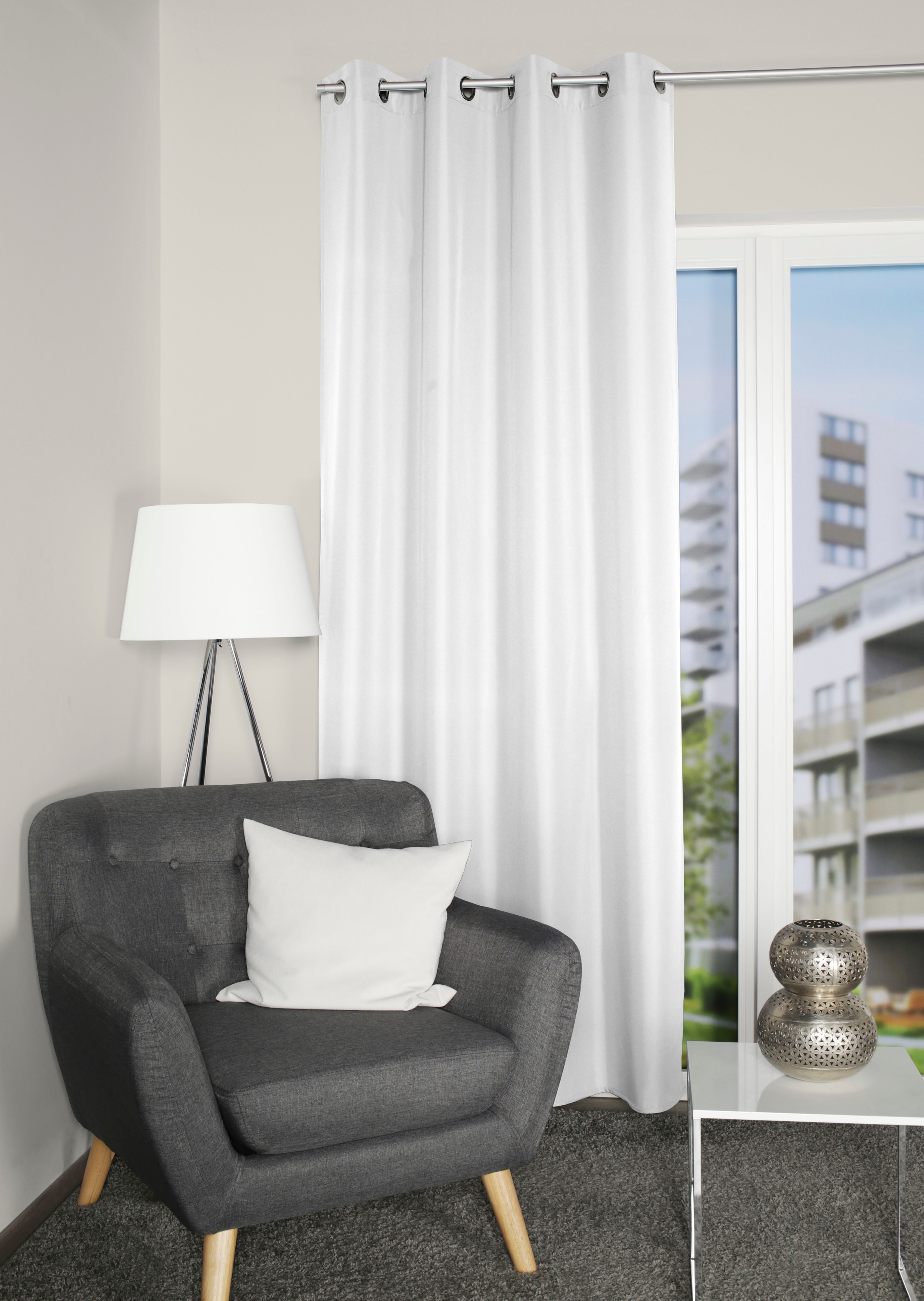 Home Basics Vorhang »ATLANTIK« Ösen 1 Stk. tlg. Ösenschal Uni ATLANTIK