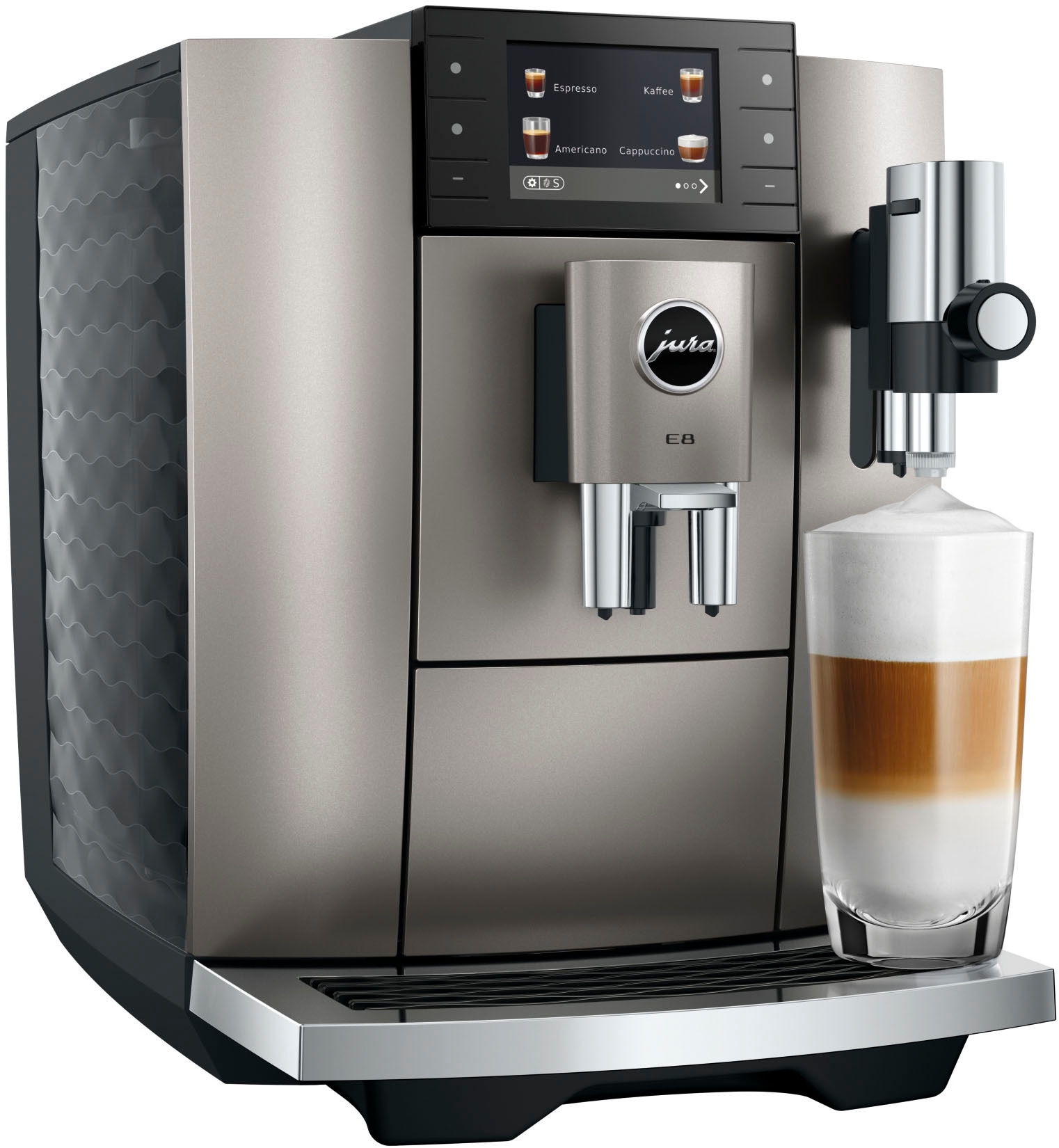 JURA Kaffeevollautomat »15712 E8 (ED), Midnight Silver« 27 Spezialitäten, WiFi, Hot & Light Brew, Sweet