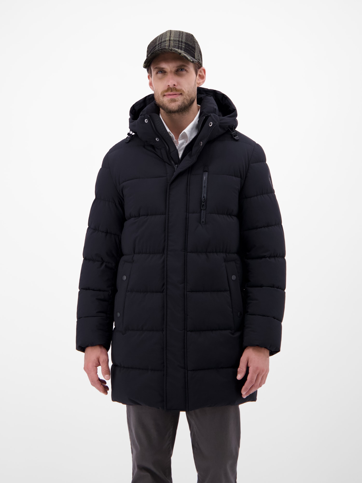 LERROS Strickmütze »LERROS Karierte Basecap für Herren«