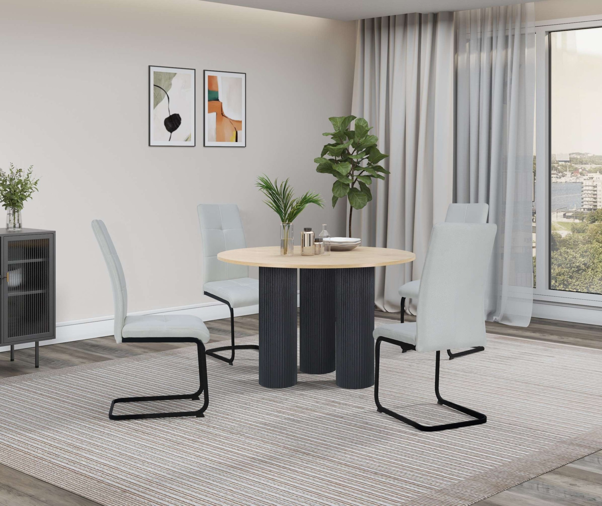 OTTO home Esszimmerstuhl »Calgoty« () 2 Stk.Freischwinger, gepolsterte Rückenlehne und Sitzfläche, Sitzhöhe 48 cm