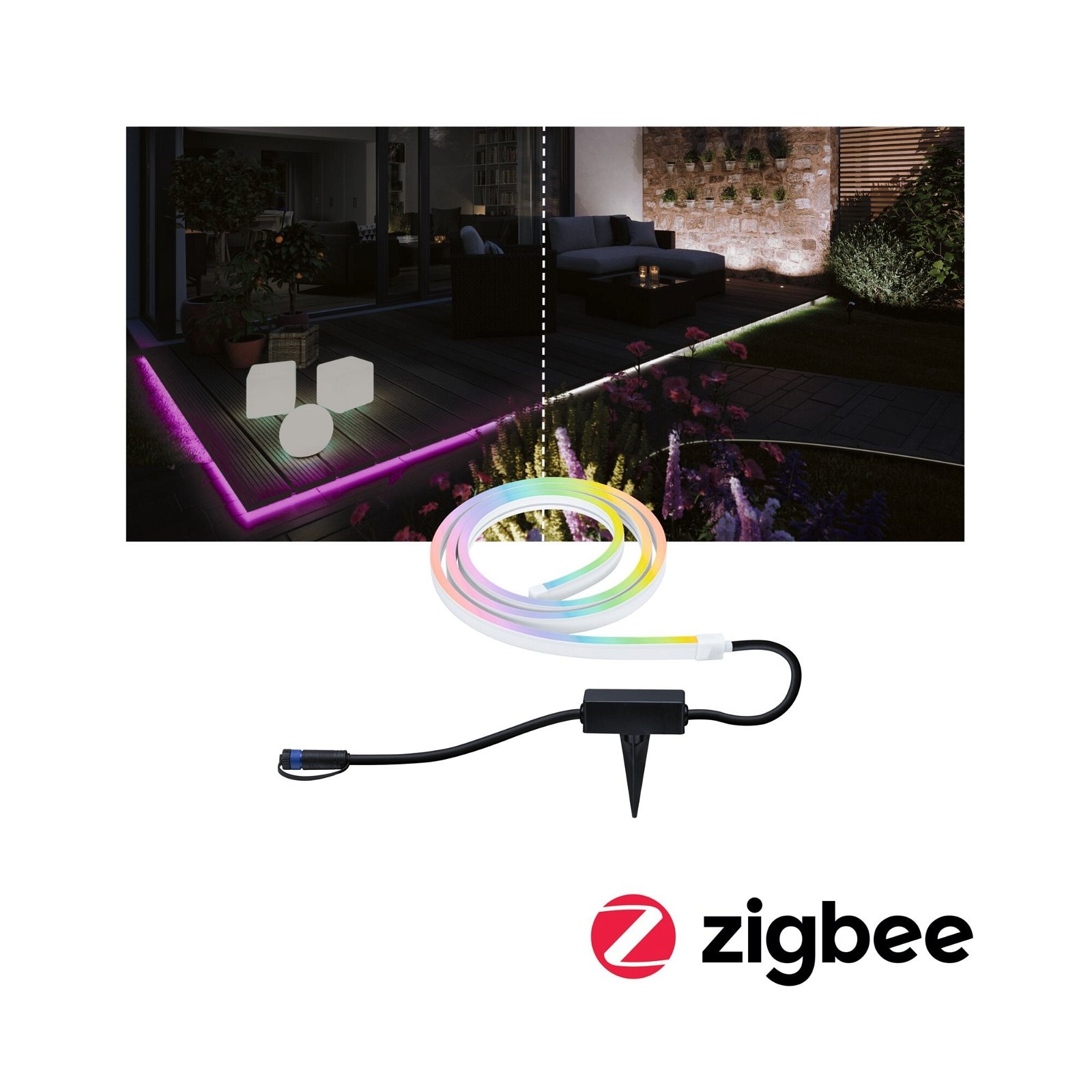 LED Gartenstrahler »Plug & Shine Stripe Smooth Einzelstripe IP67 RGBW+ 11W Weiß«, 1...