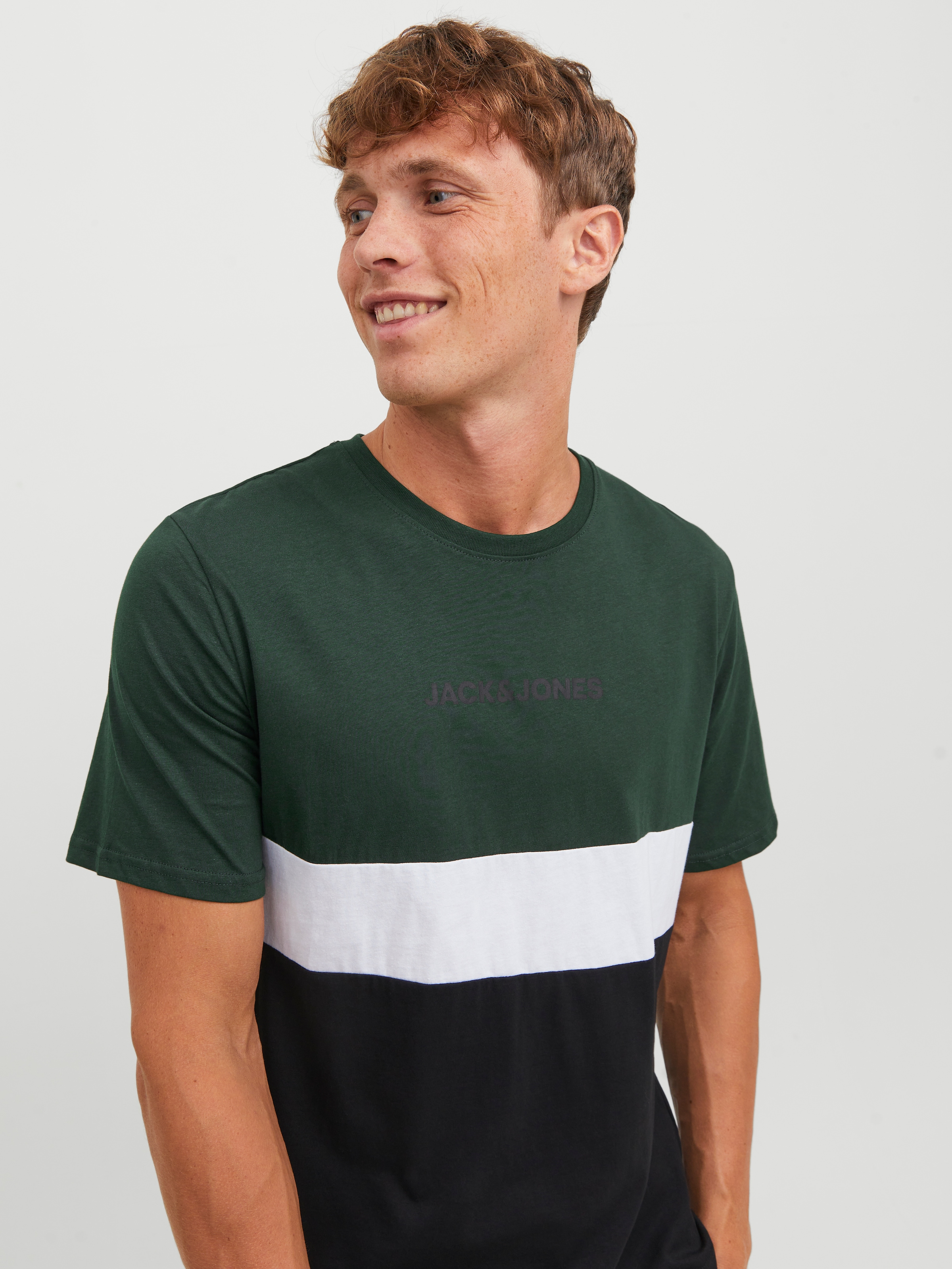 Jack & Jones Rundhalsshirt »JJEREID BLOCKING TEE SS NOOS«