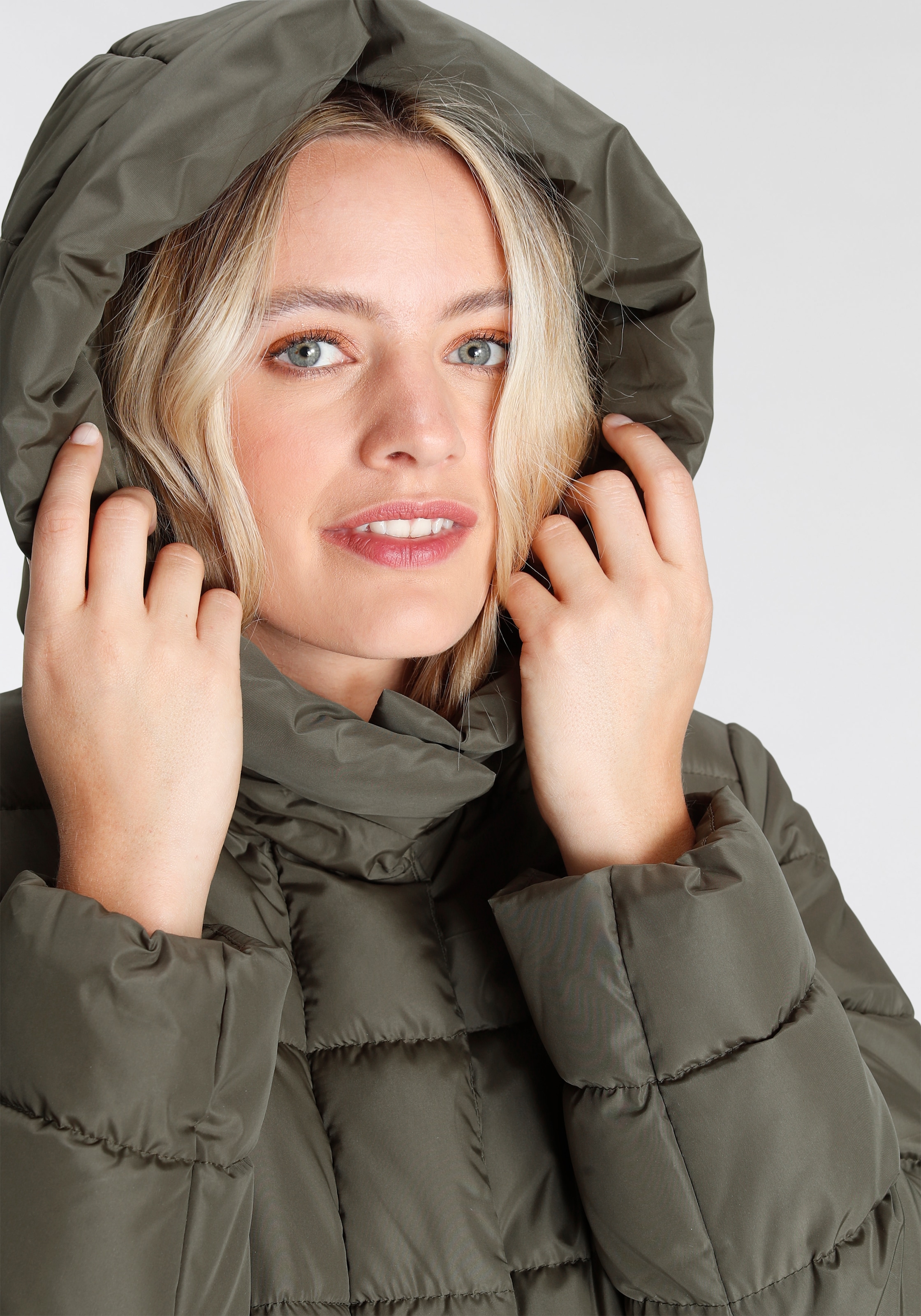 ONLY Steppmantel »ONLTINA PUFFER X LONG COAT OTW«, mit Kapuze