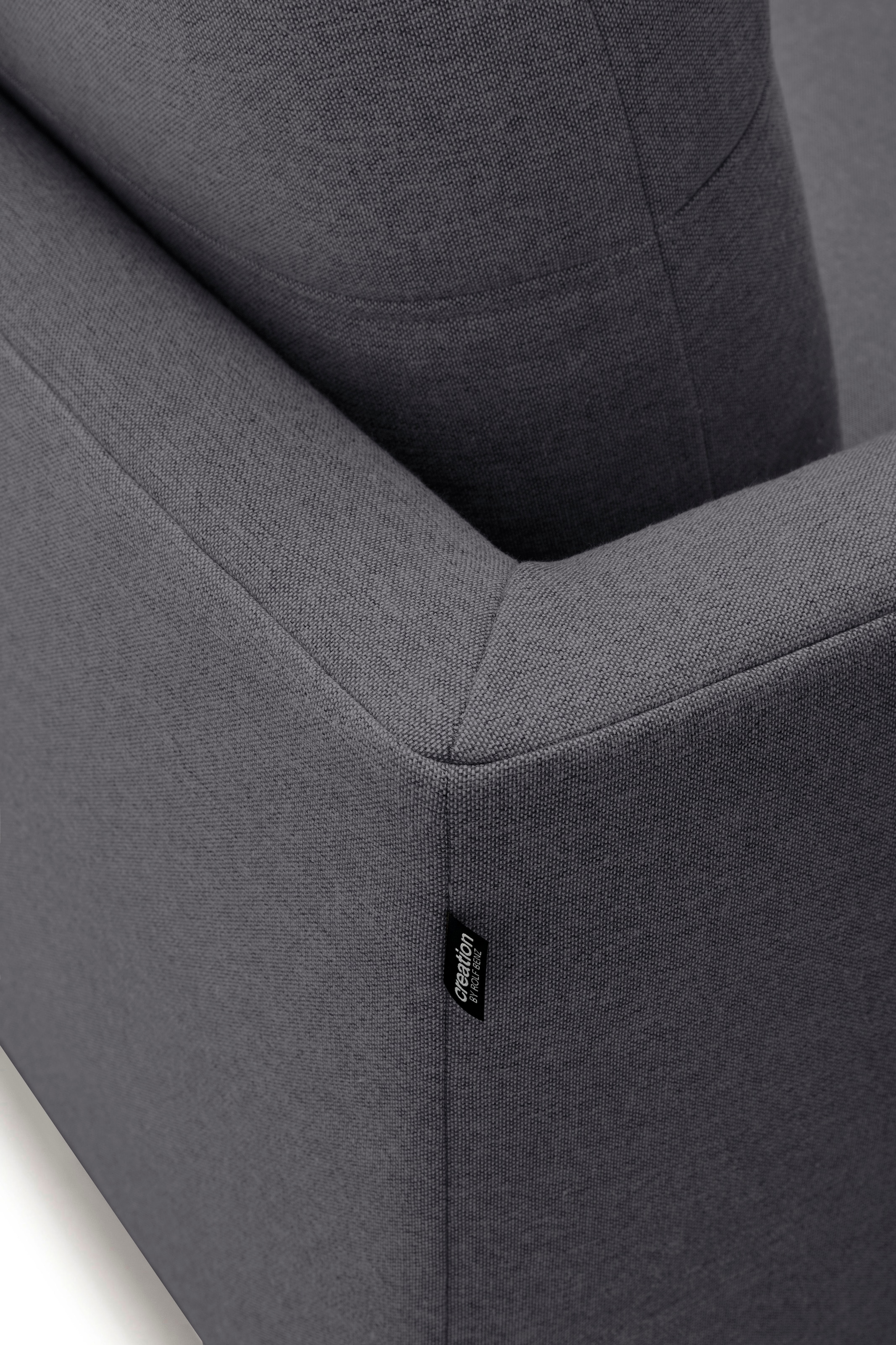 Creation BY ROLF BENZ Ecksofa »CR.414, Designecksofa, Polsterecke, L-Form«, wahlweise aus feinstem Rindsleder oder hochwertigem Chenille