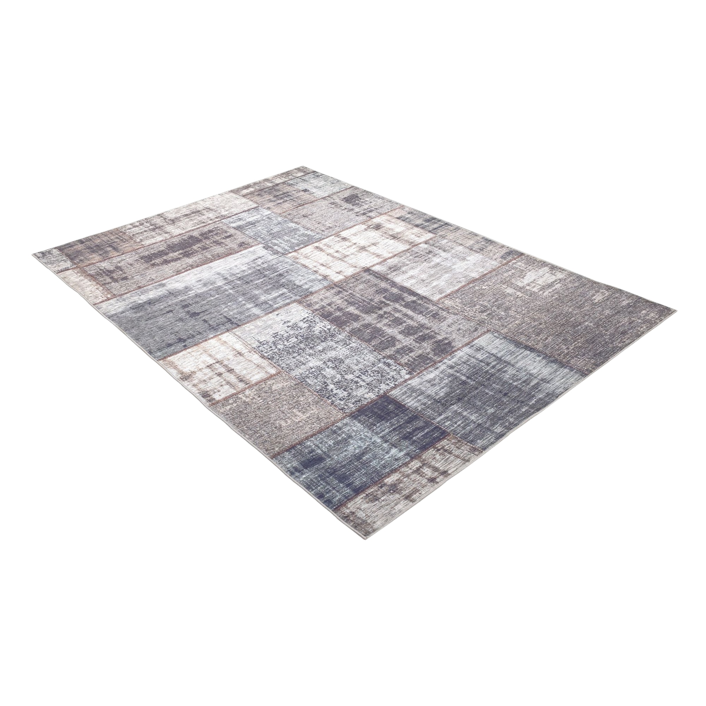 Kayoom Teppich »Visionary 131« rechteckig 8 mm Höhe Kurzflor, Vintage, Patchwork Muster, Modernes Muster