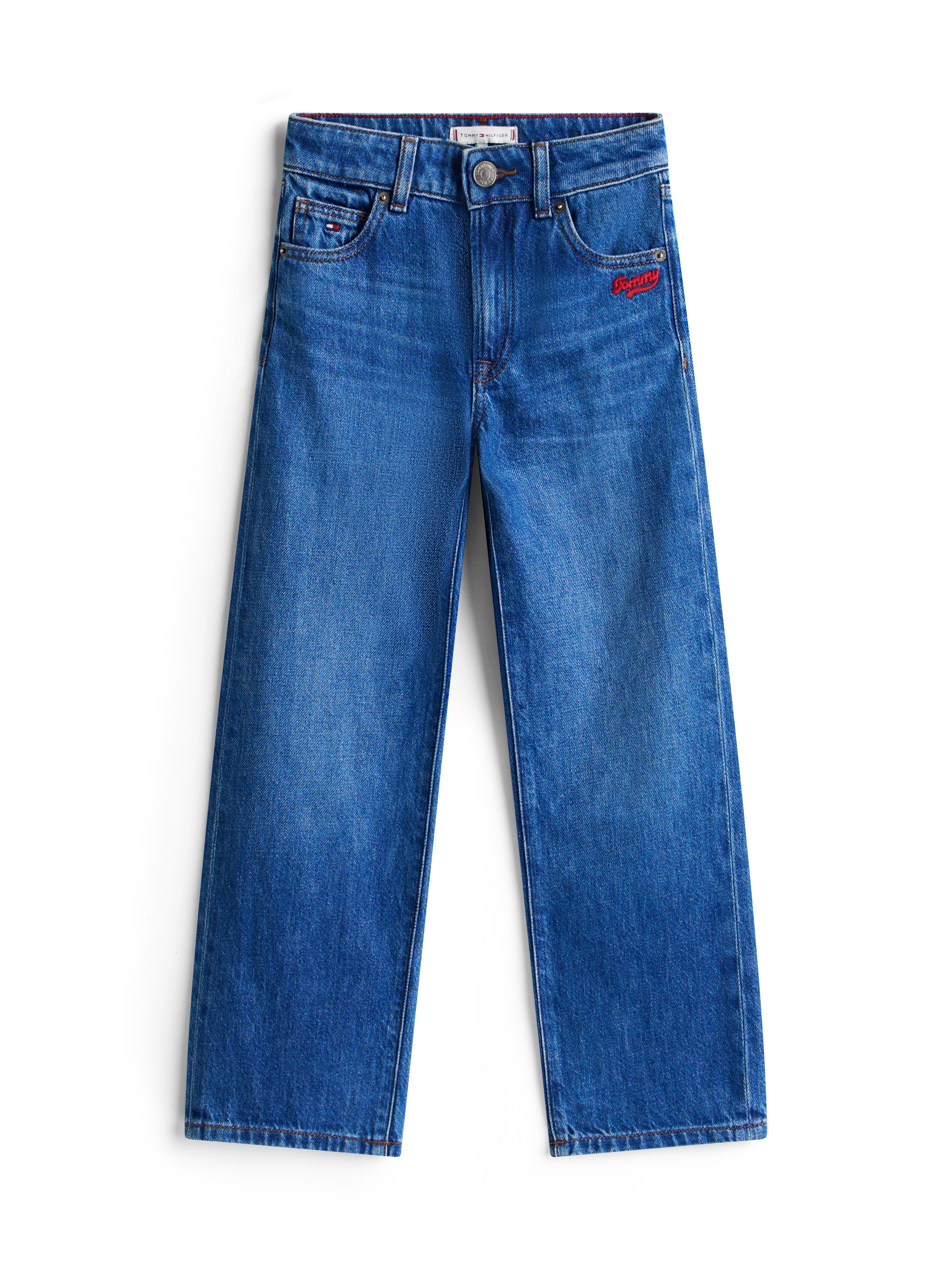 Tommy Hilfiger Straight-Jeans »GIRLFRIEND DARK WASH«, Kinder bis 16 Jahre