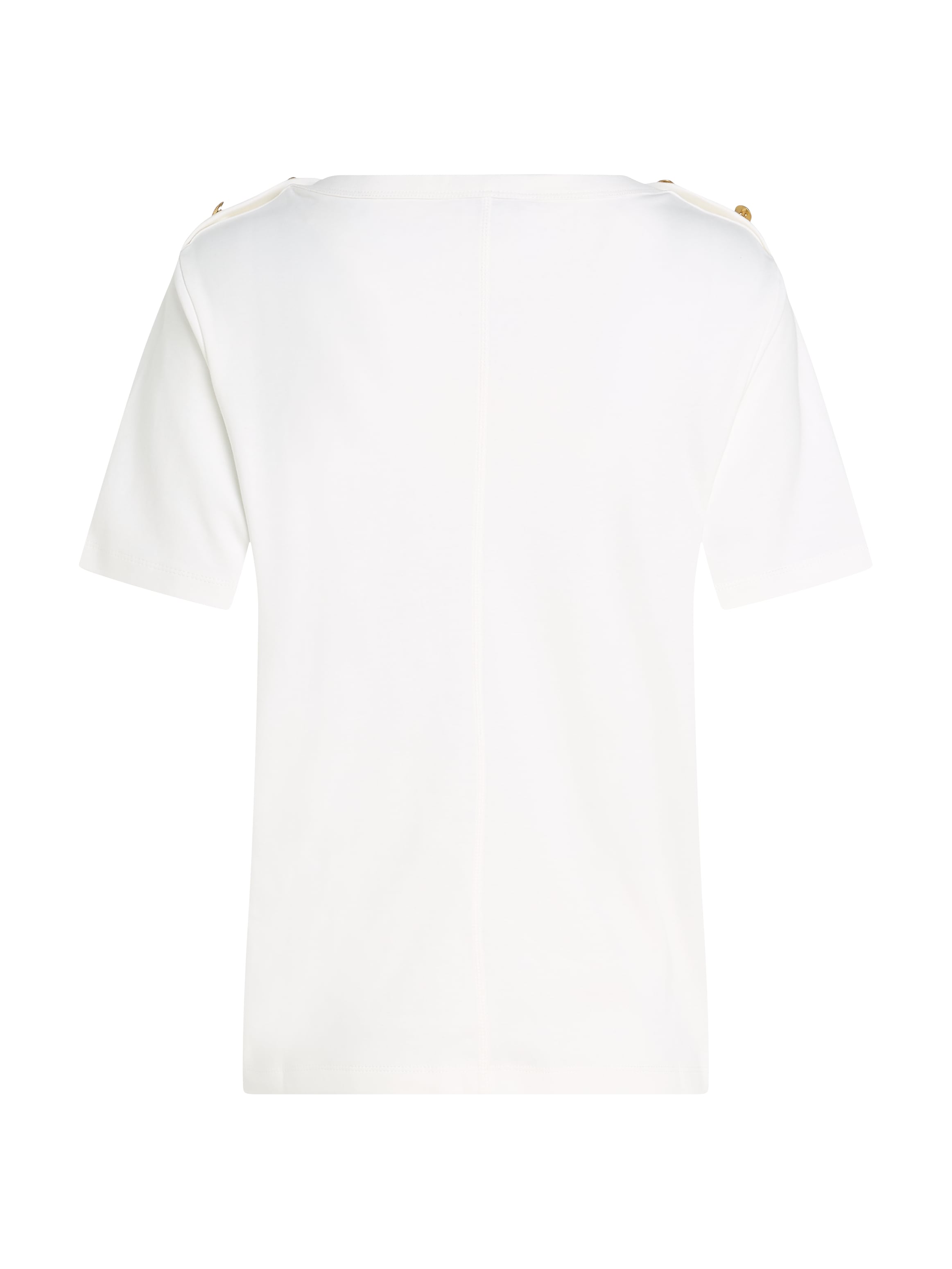 Tommy Hilfiger Rundhalsshirt »REG STRIPE GOLD BTN C-NK SS«, mit goldfarbenem Knopf