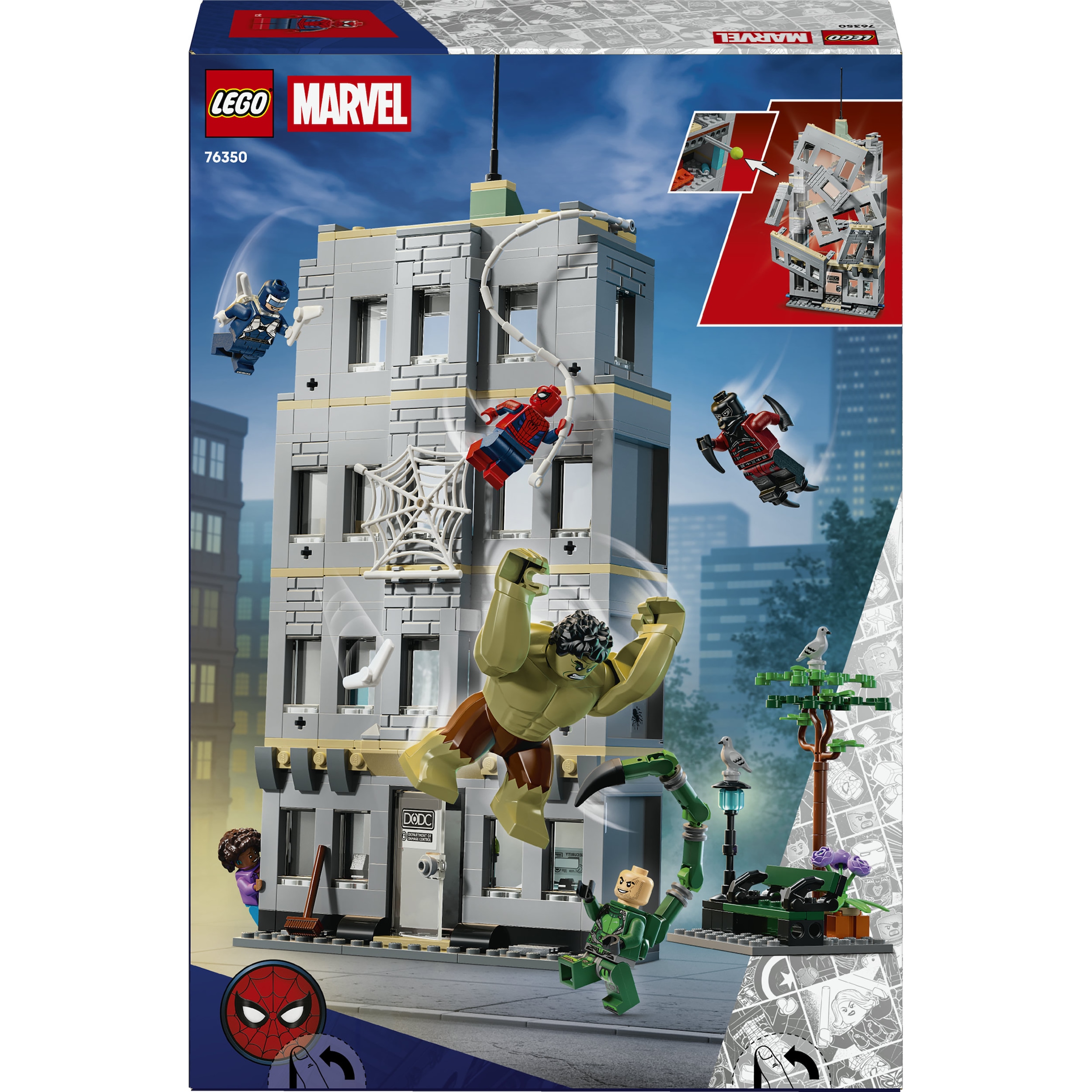 LEGO® Konstruktionsspielsteine »Großer Showdown: Spider-Man vs. Hulk (76350), LEGO Super Heroes« Made in Europe