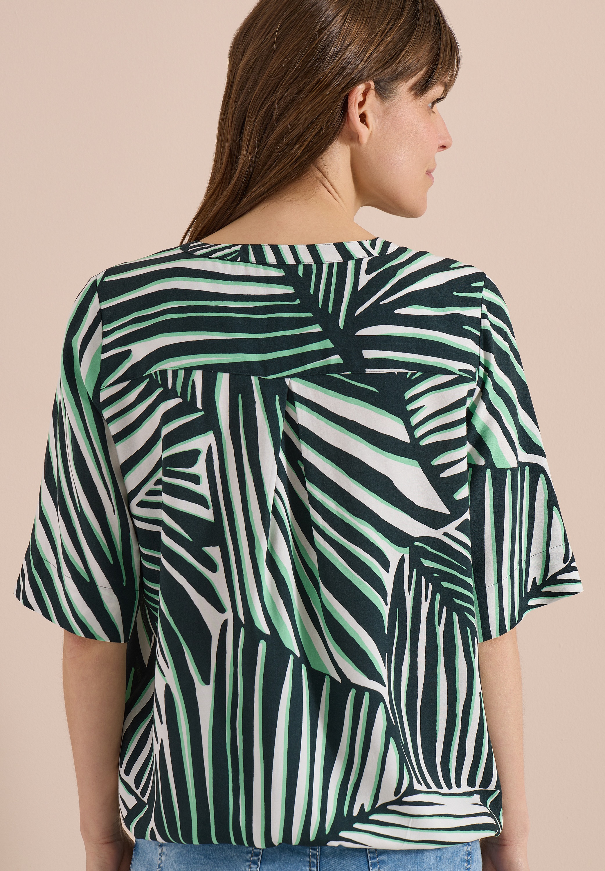 Cecil Druckbluse Sommerbluse mit grafischem Muster / im Tunika-Style
