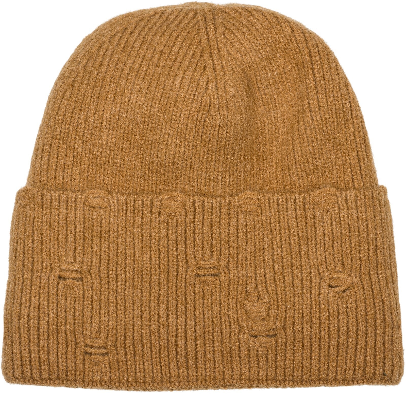 styleBREAKER Strickmütze »Strickmütze mit Rippenmuster und Rissen« 1 Stk.