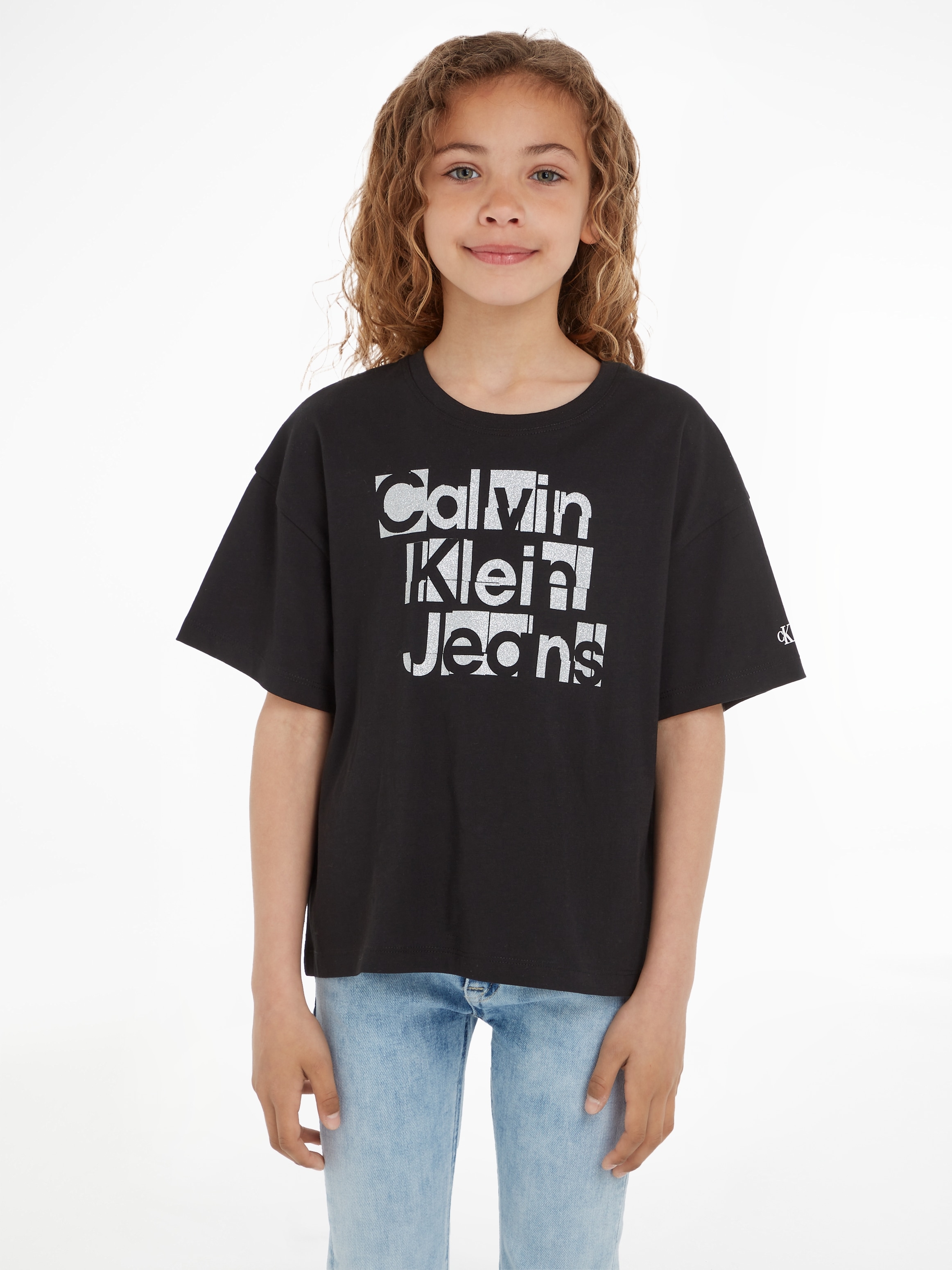 T-Shirt »METALLIC CKJ BOXY T-SHIRT«, für Kinder bis 16 Jahre