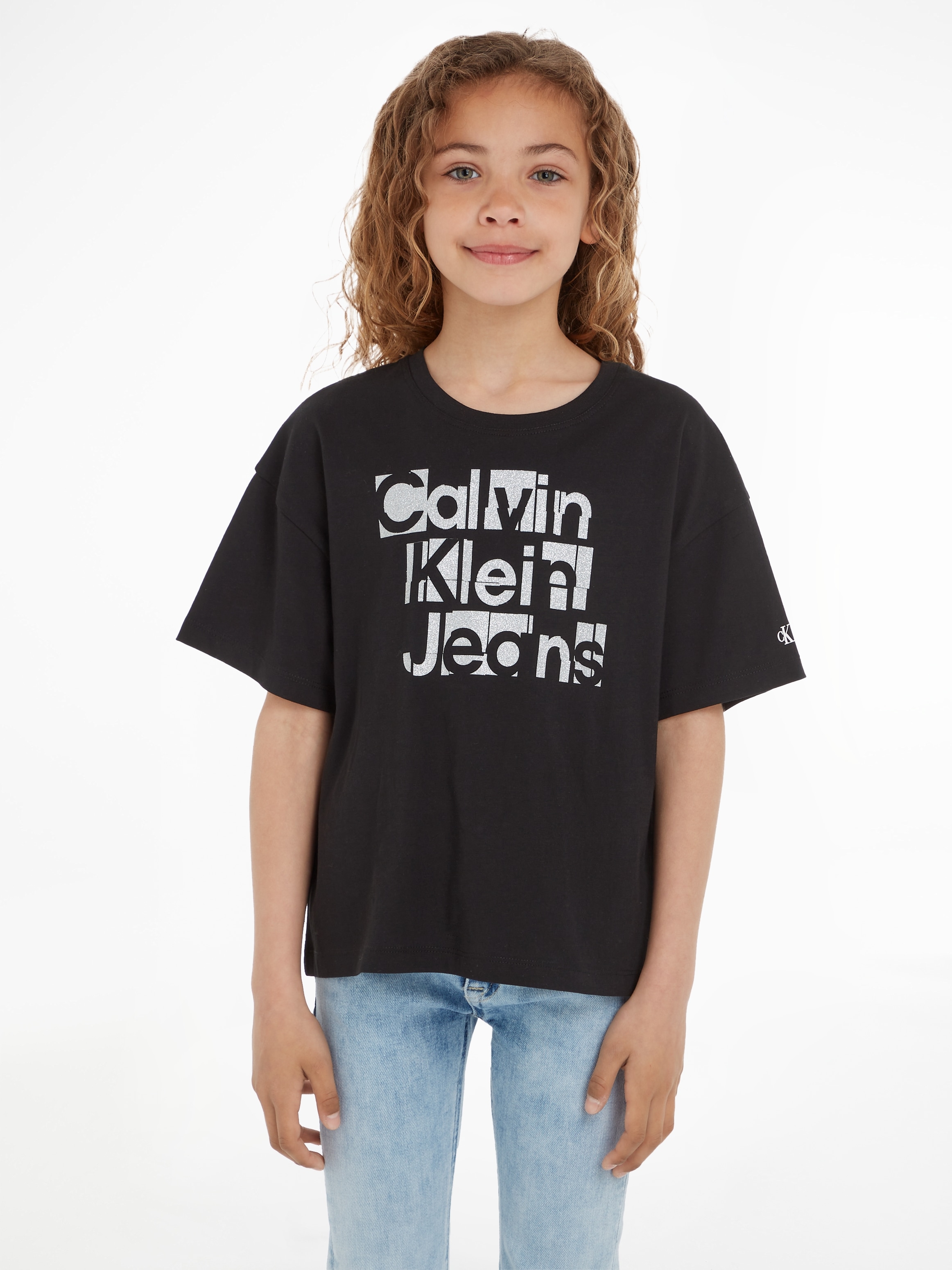 Calvin Klein Jeans T-Shirt »METALLIC CKJ BOXY T-SHIRT«, für Kinder bis 16 Jahre