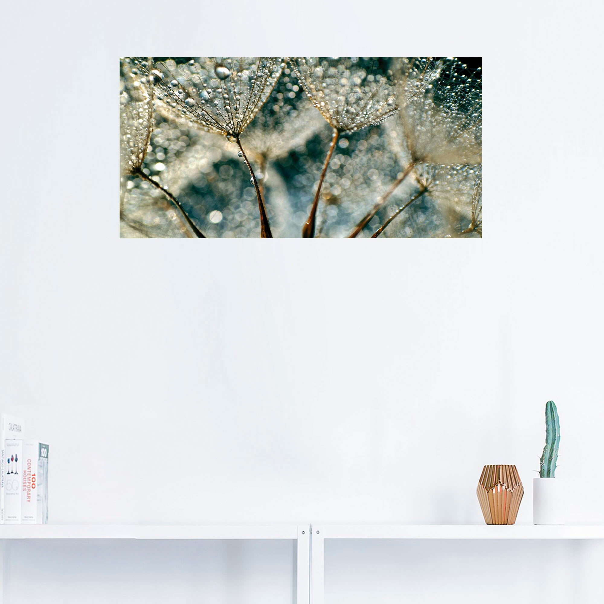 Artland Wandbild »Pusteblume Regenschauer«, Blumen, (1 St.), als Alubild, Outdoorbild, Leinwandbild, Poster, Wandaufkleber