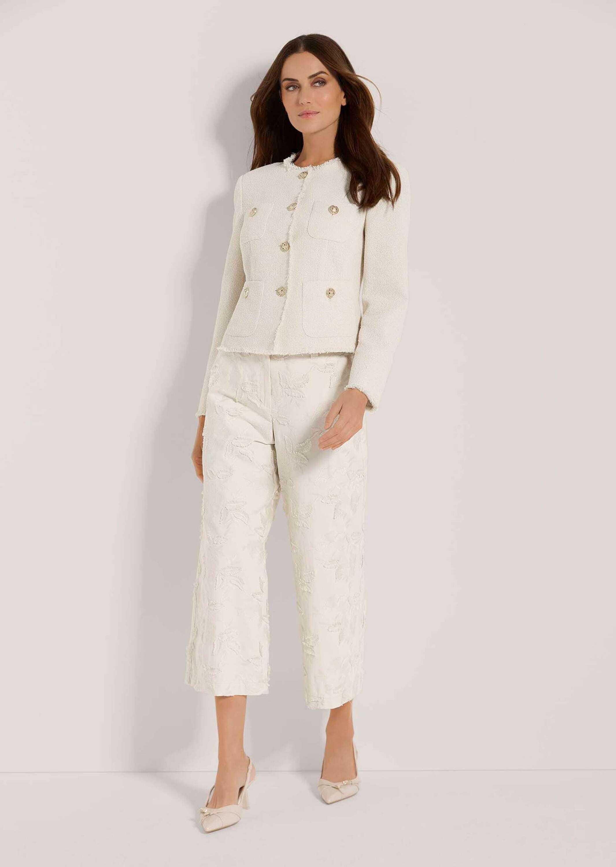 MADELEINE Kurzblazer »Blazer Kurzblazer mit Fransenkanten«