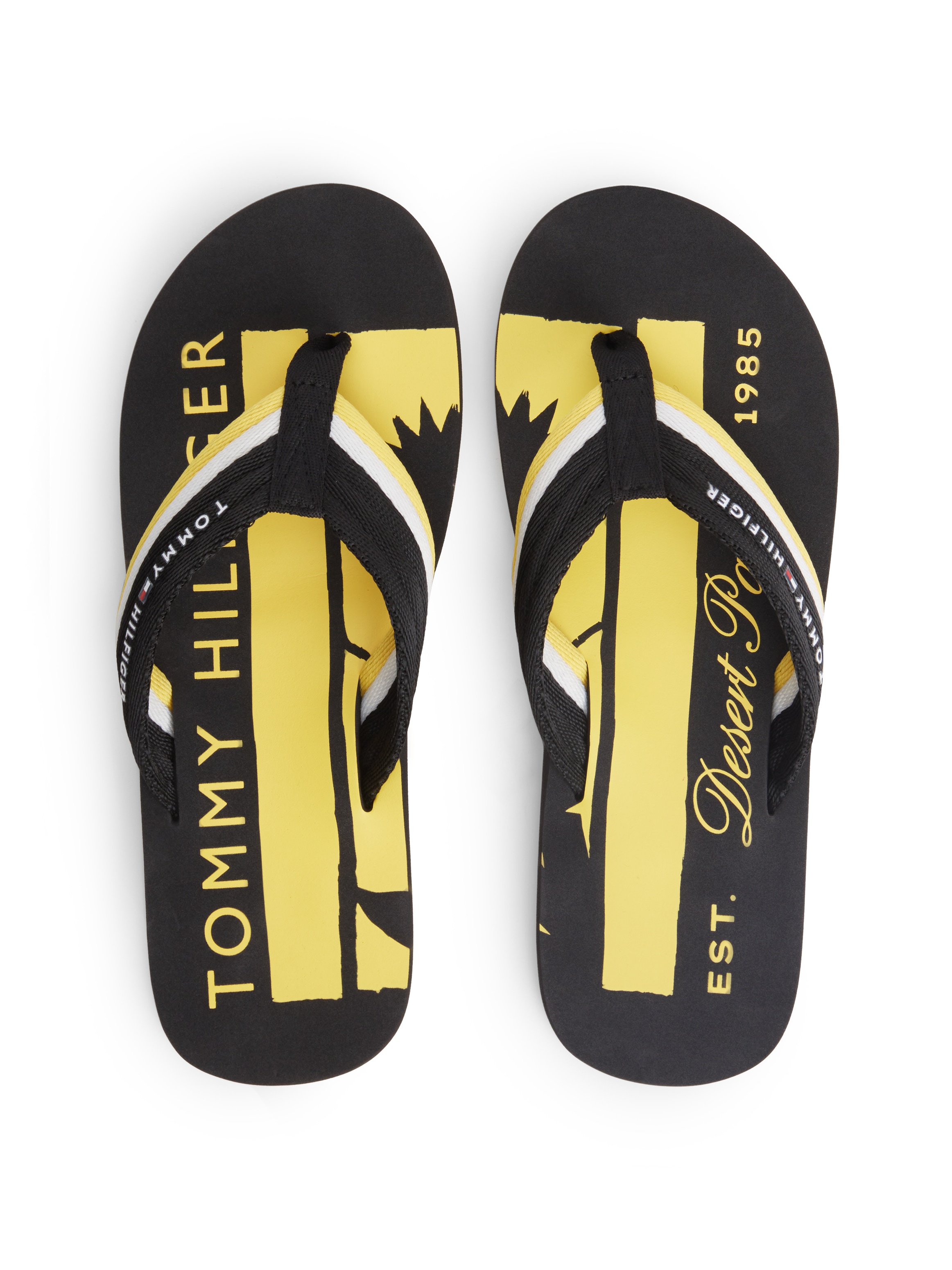 Tommy Hilfiger Zehentrenner »PATCH HILFIGER BEACH SANDAL«  Sommerschuh, Strandschuh mit gestreifter Bandage