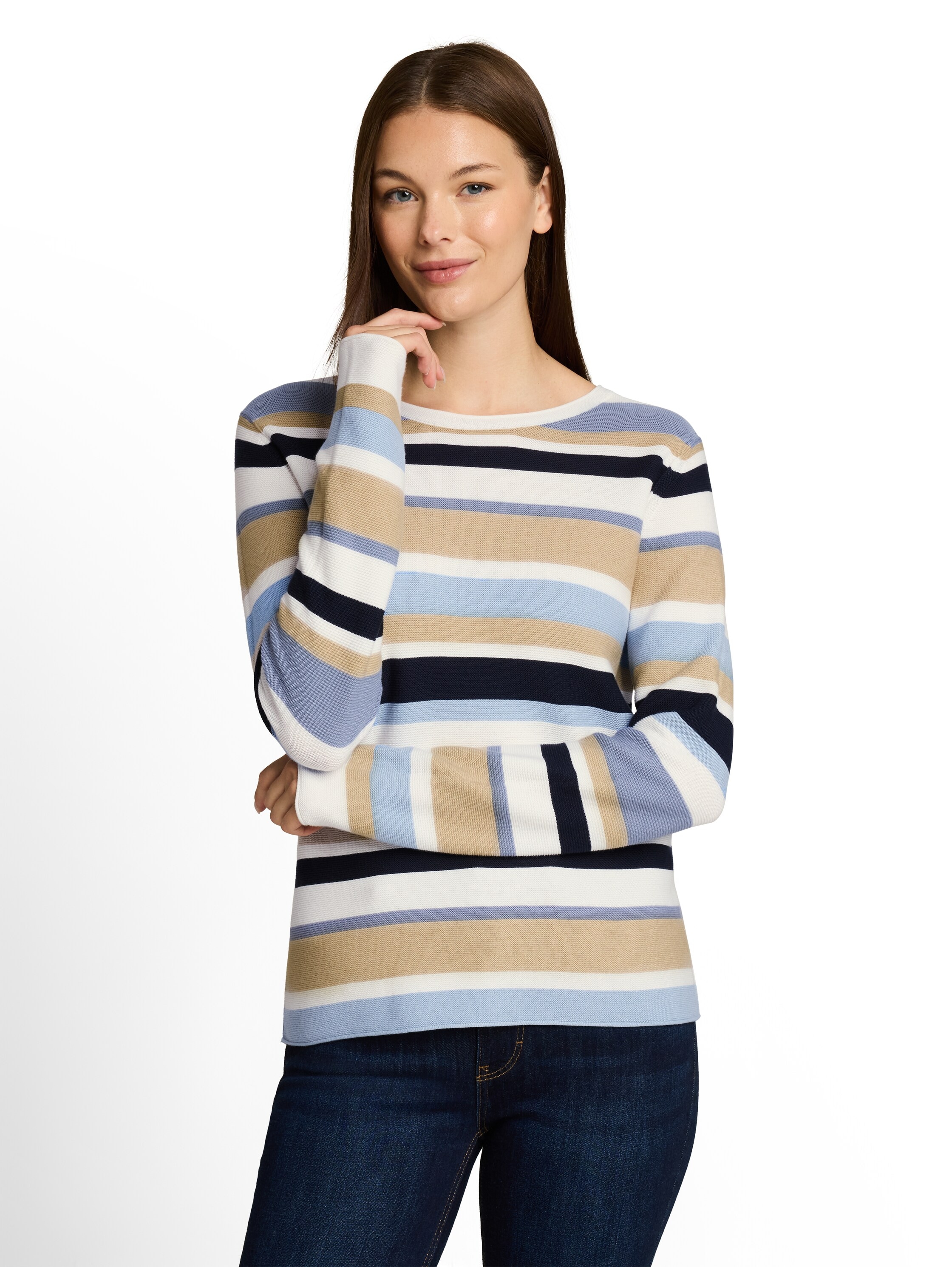 TOM TAILOR Strickpullover »Regular« mit Rundhals und Rollkanten