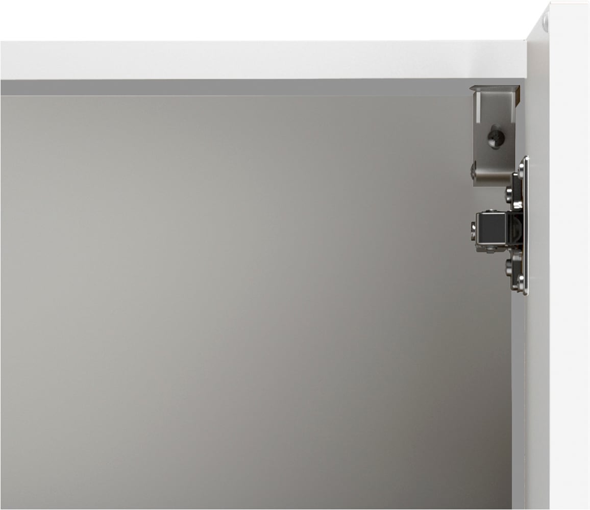 welltime Hängeschrank »CABO, gedämpfte Scharniere« matt weiß, griffloses Design, reversibel