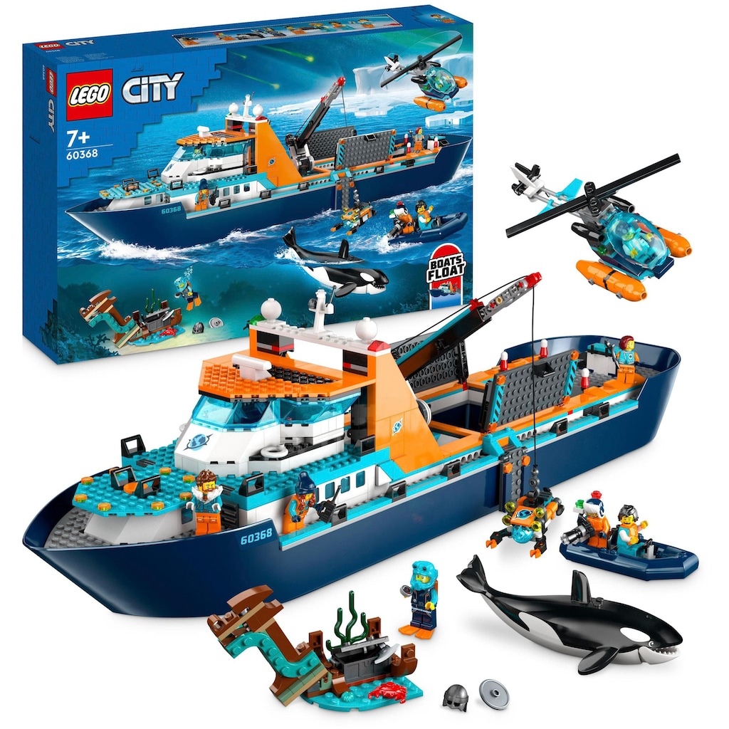 LEGO® Konstruktionsspielsteine »Arktis-Forschungsschiff (60368), LEGO® City«, (815 St.)