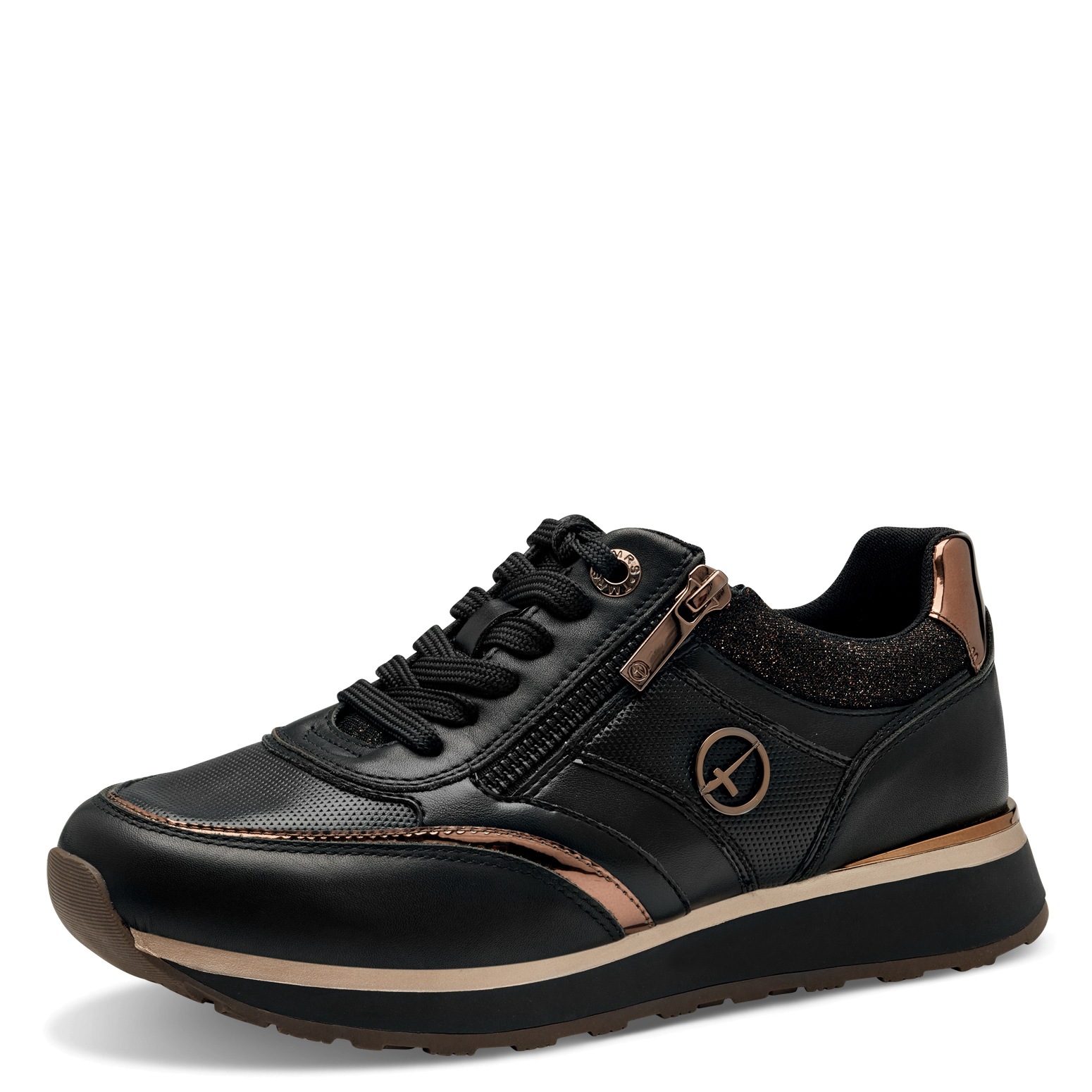Tamaris Plateausneaker, Schnürschuh, Halbschuh, Freizeitschuh mit Außenreißverschluss