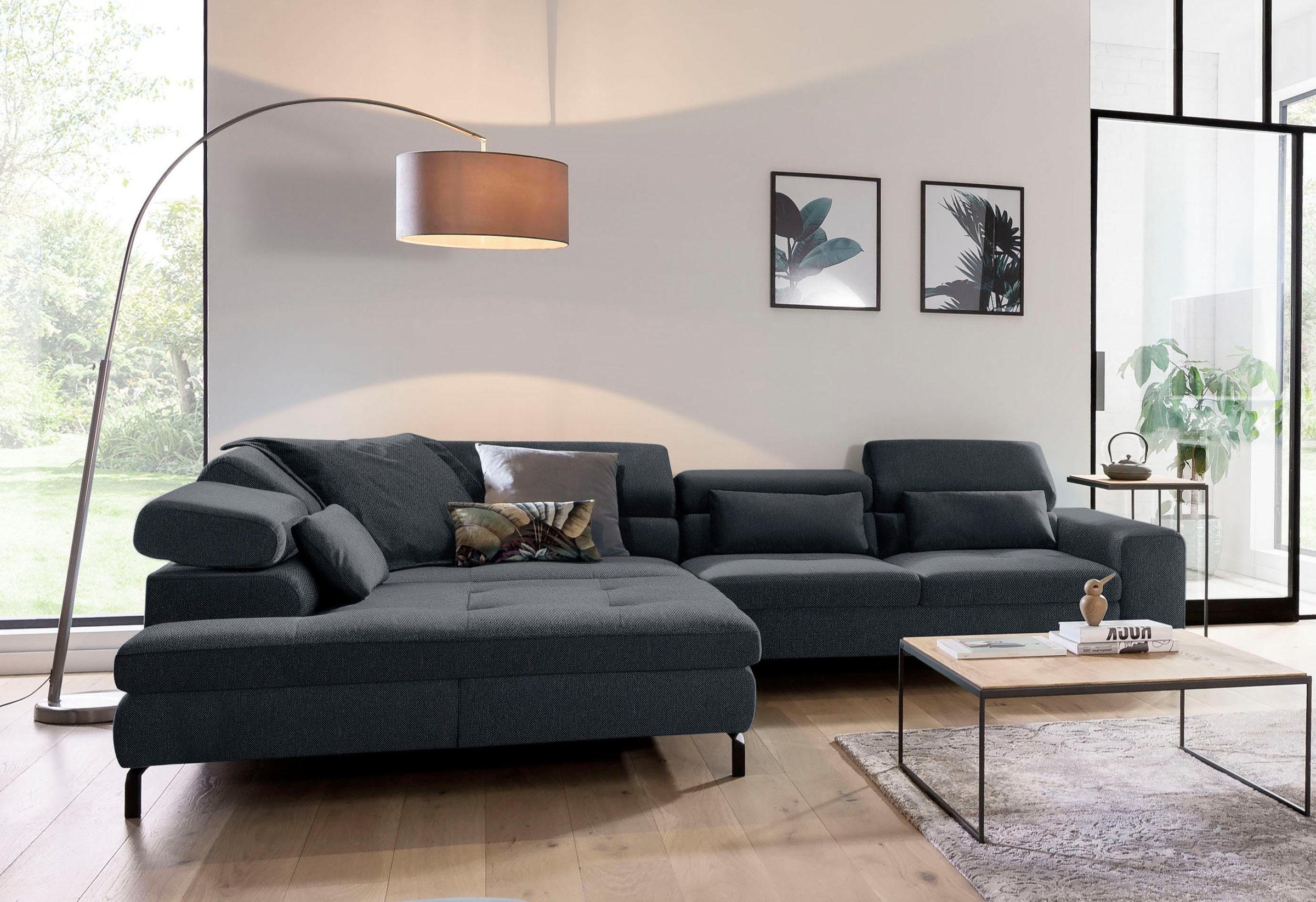 GALLERY M branded by Musterring Ecksofa »Felicia Due L-Form«, Wahlweise mit Sitzvorzug, inkl. Kopfteilverstellung, Sitzhöhe 43 cm