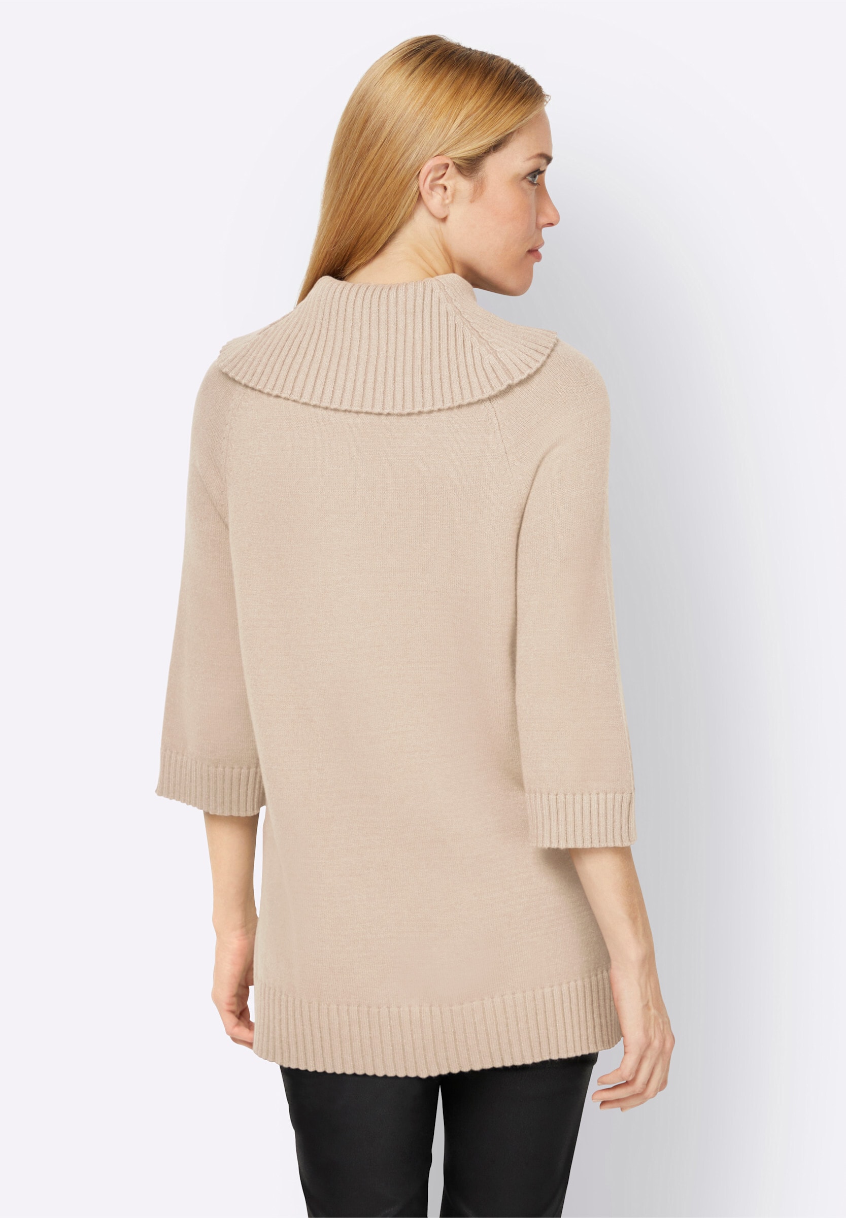 heine Strickpullover »Rollkragenpullover Rollkragenpullover mit 3/4-langen Raglan-Ärmeln«