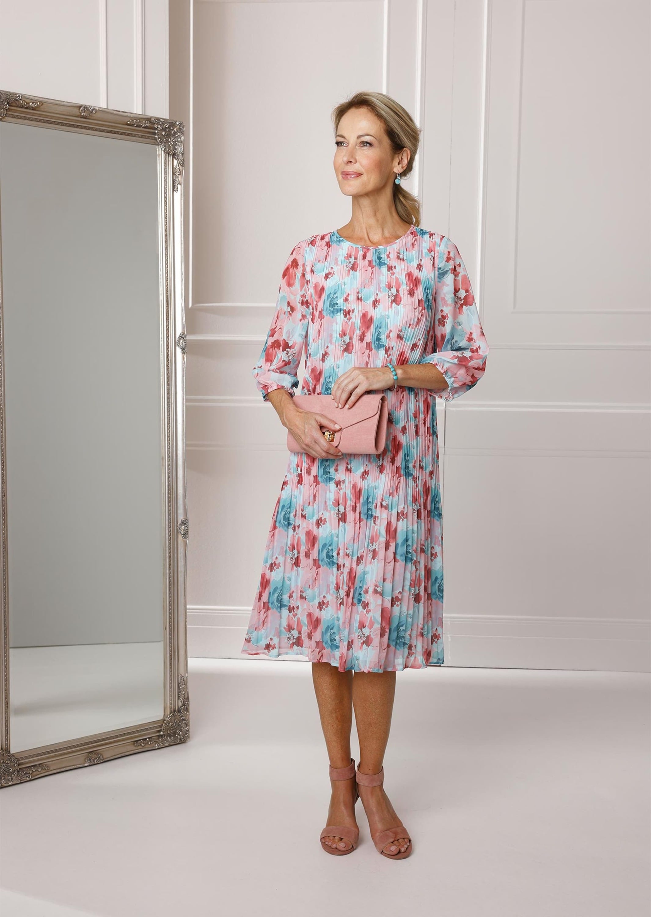 GOLDNER Etuikleid »Aufregend plissiertes Kleid«