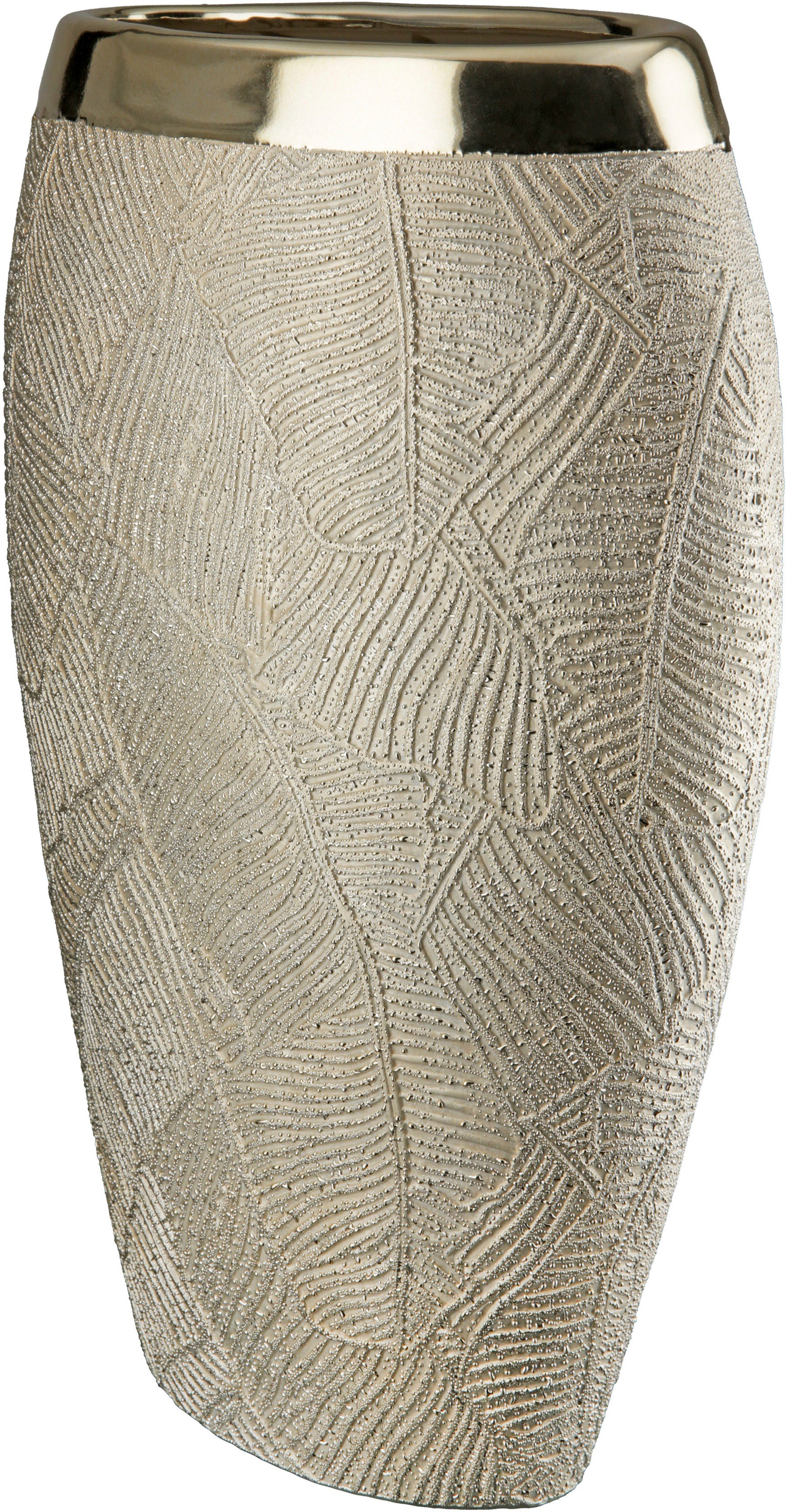 GILDE Dekovase »Cascade«, aus Keramik, Höhe ca. 35 cm
