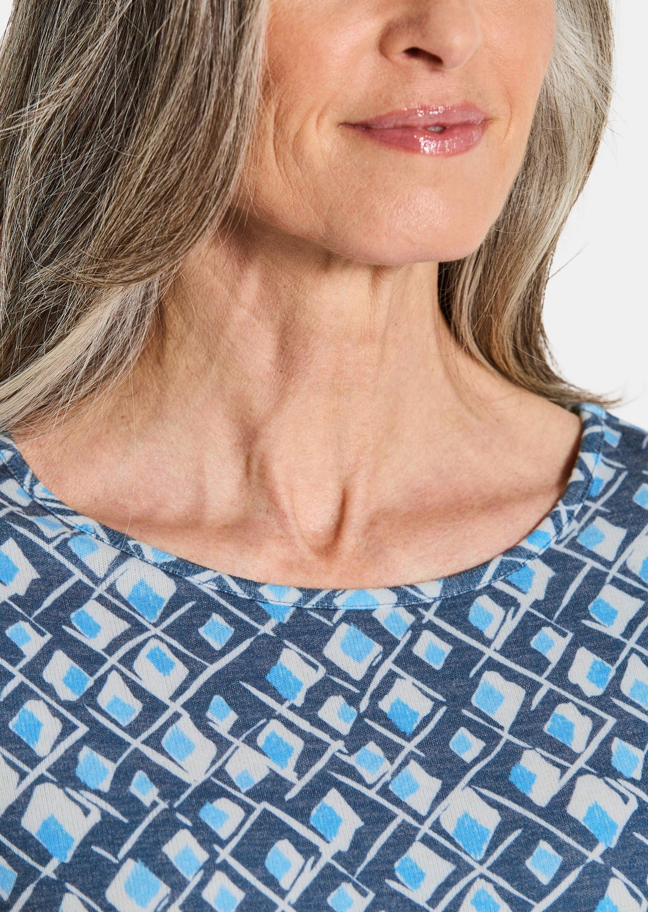 GOLDNER Print-Shirt »Kurzgröße Druckshirt aus flauschigem Jersey«