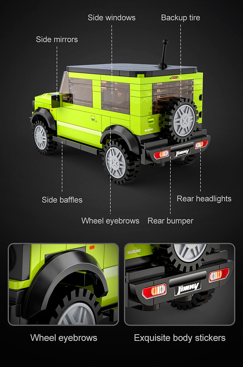 Jamara Konstruktions-Spielset »CaDA, Bricks,Suzuki Jimny grün (402865)«