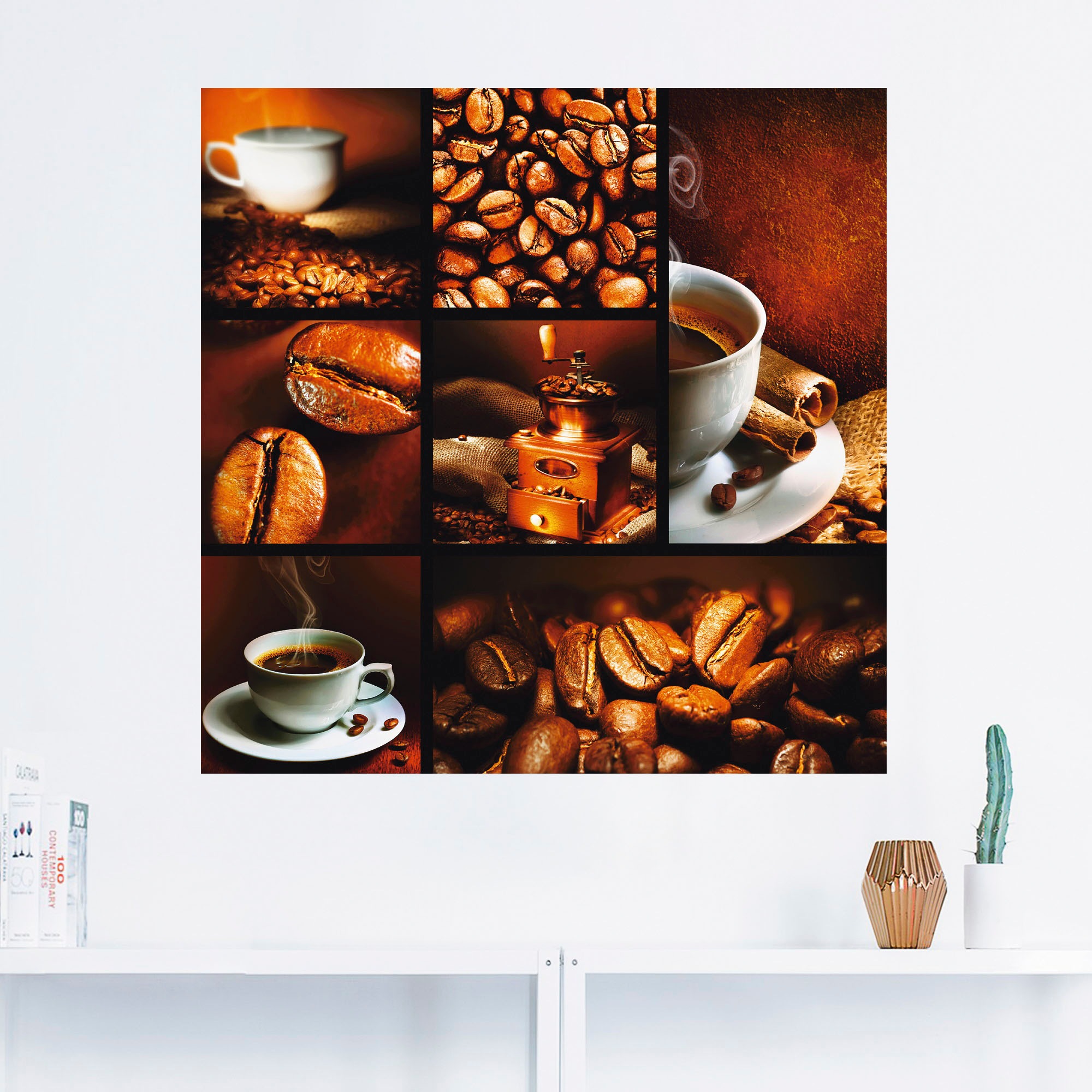 Artland Wandbild »Kaffee Collage«, Getränke, (1 St.), als Leinwandbild, Poster, Wandaufkleber in verschied. Größen
