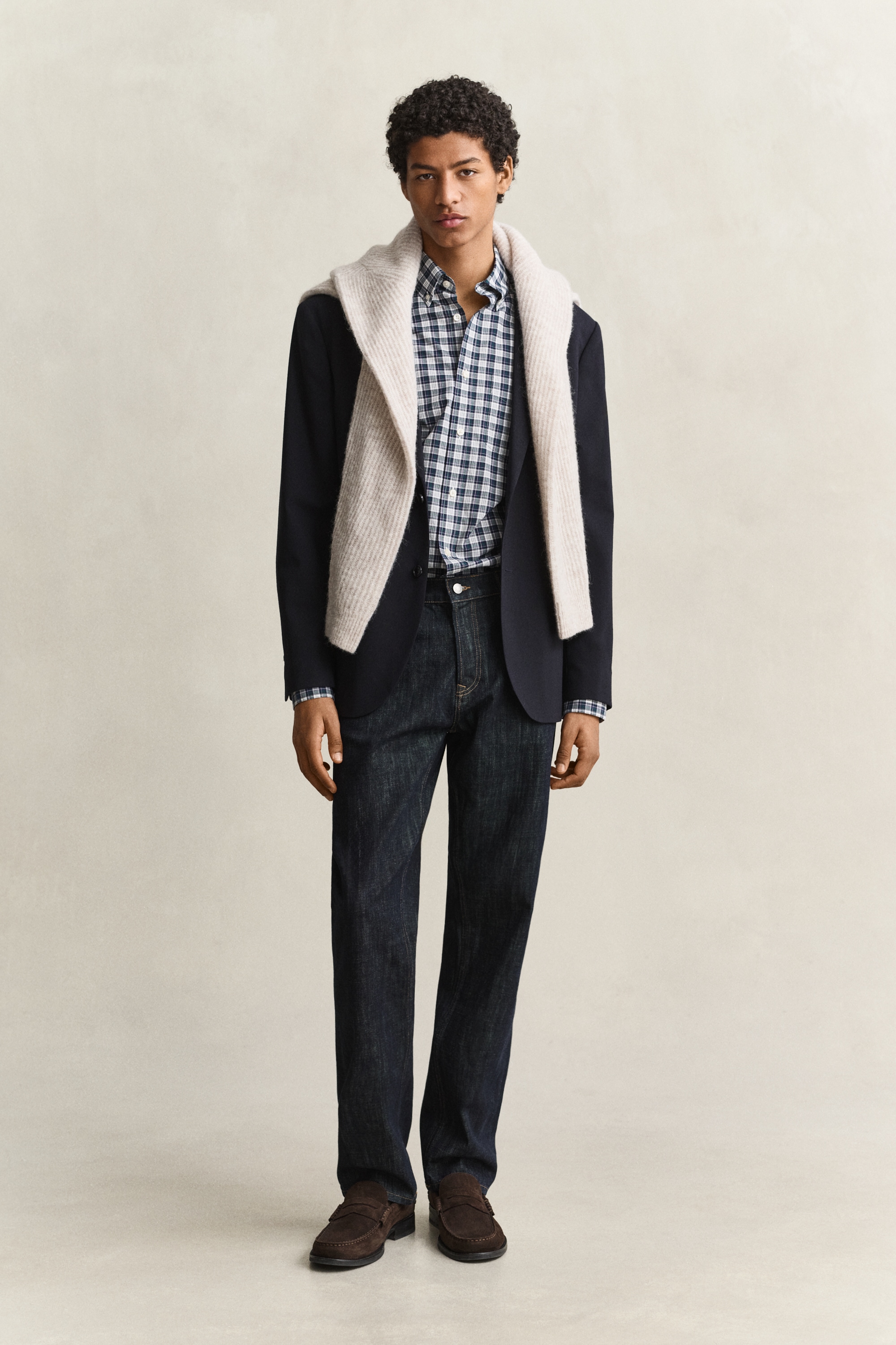 Gant Langarmhemd »REGULAR POPLIN CHECK« Button-down-Kragen, regular fit