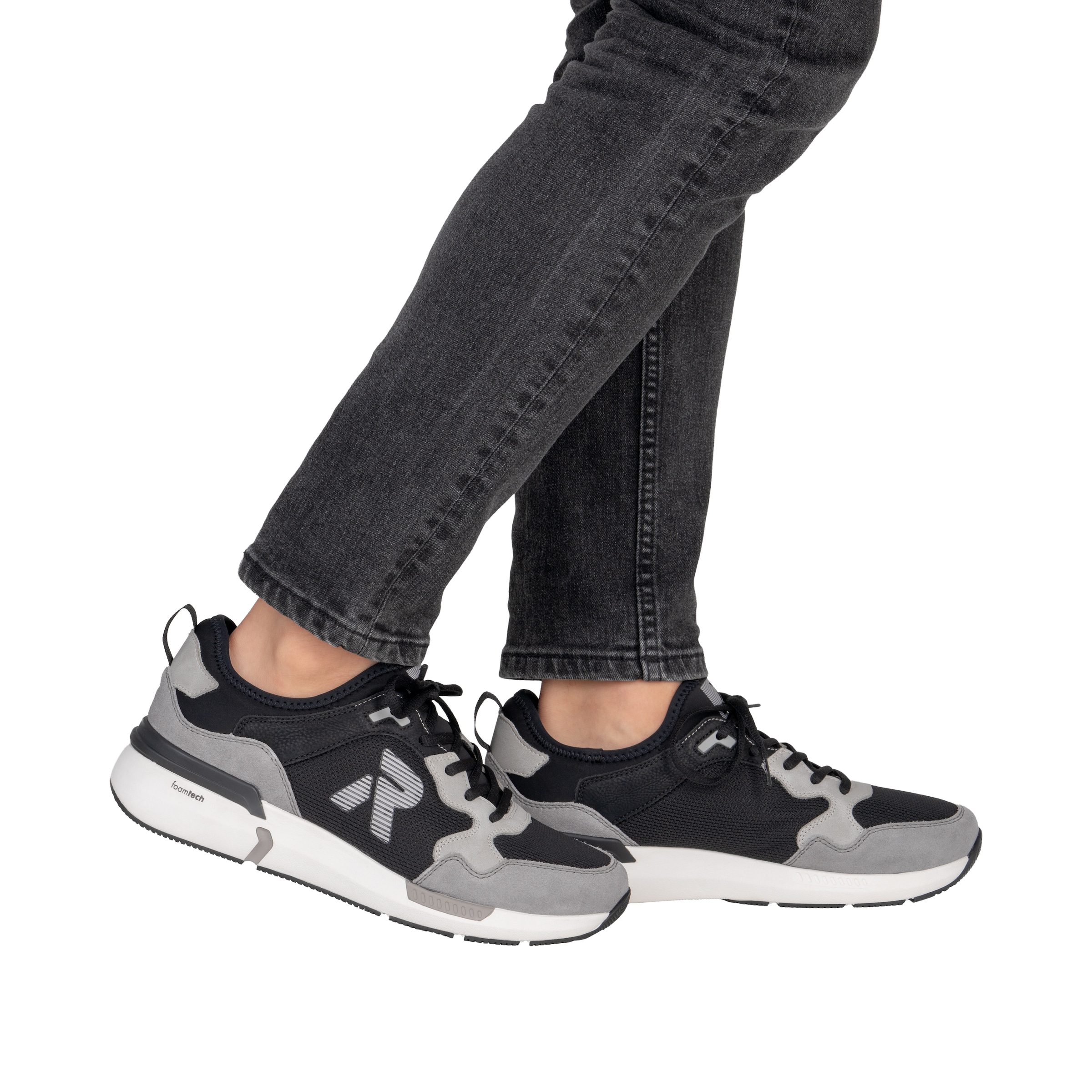 RIEKER Sport Slip-On Sneaker  Schlupfschuh, Sportschuh, Freizeitsneaker mit Memory-Foam Innensohle