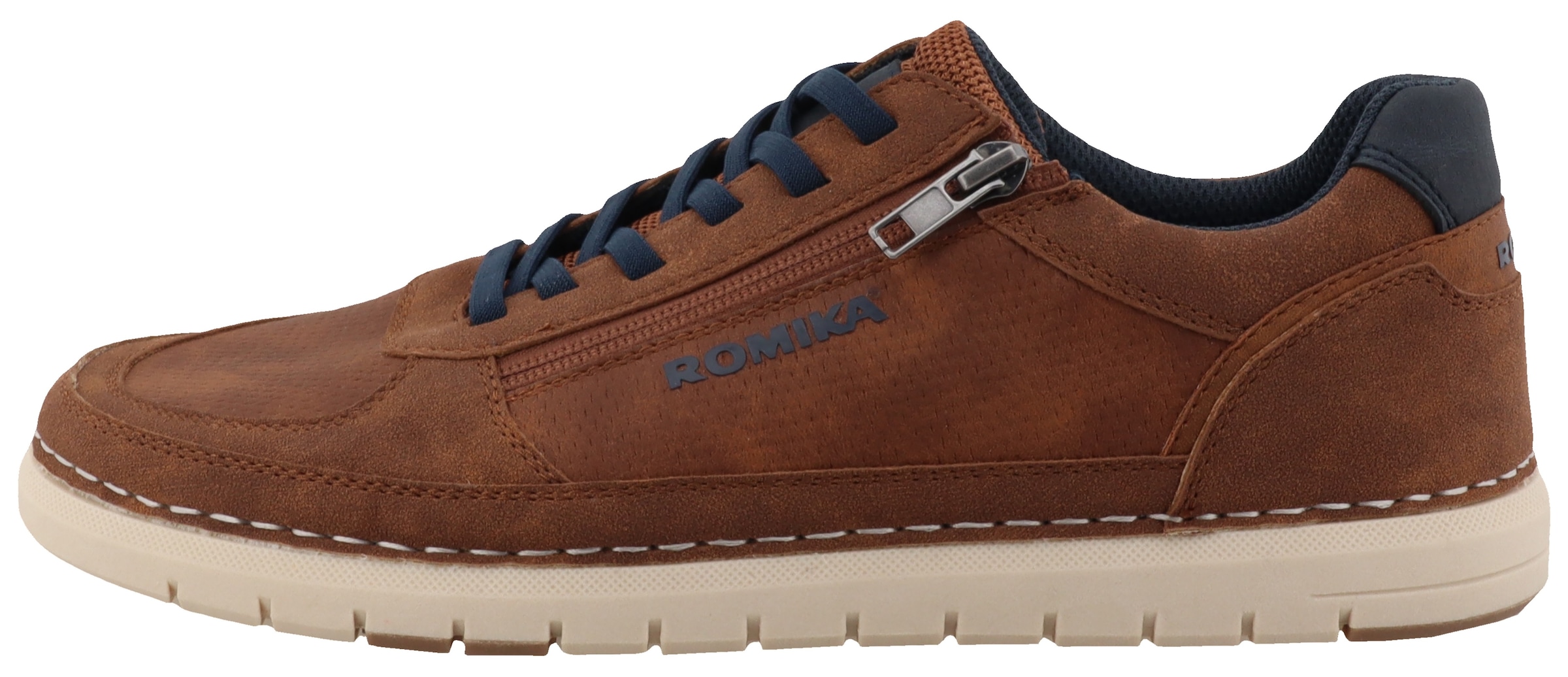Romika Sneaker, Freizeitschuh, Halbschuh, Schnürschuh, Kontrastbesatz an der Ferse