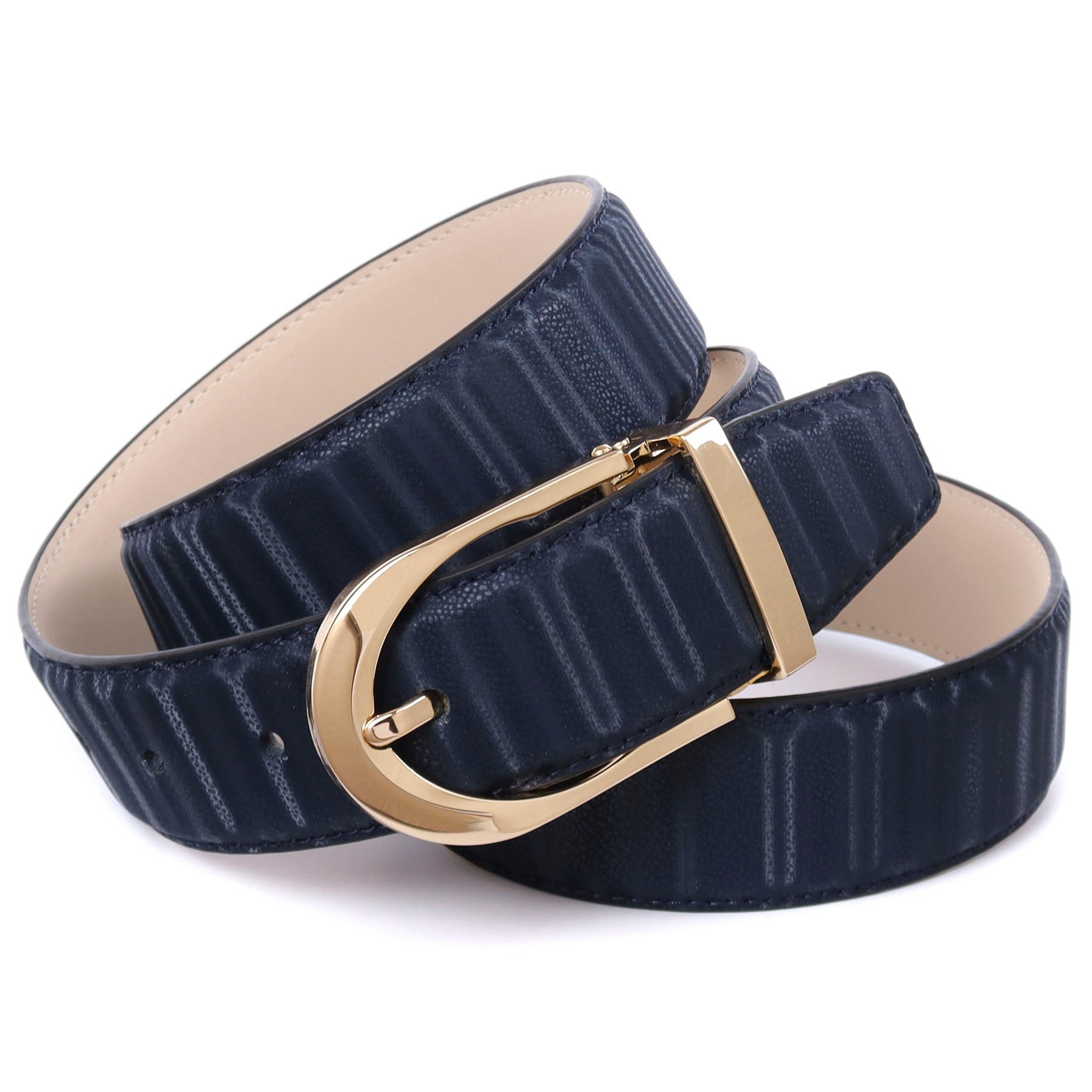 Anthoni Crown Ledergürtel, mit glänzender ovaler Schließe kaufen bei OTTO | Anzuggürtel
