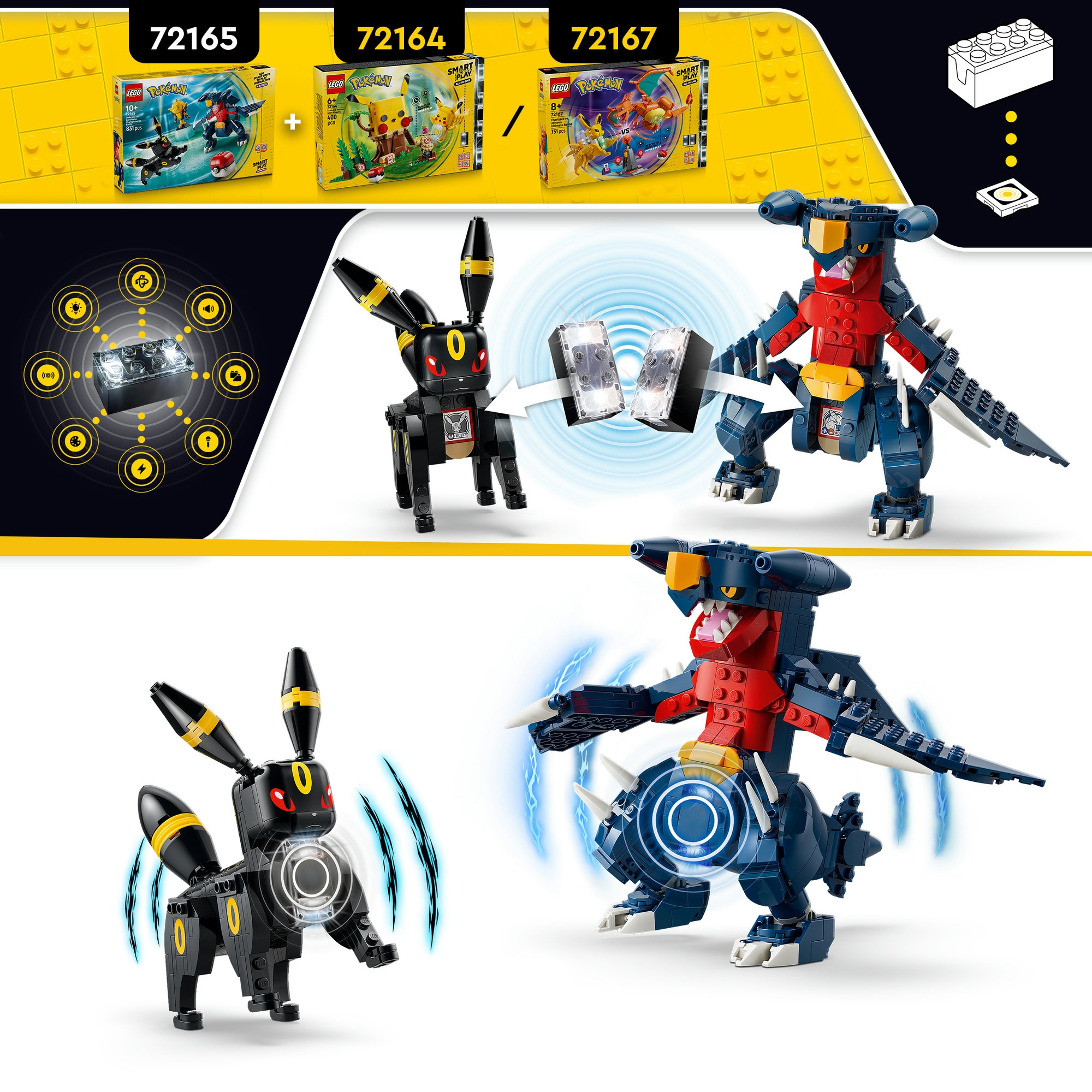 LEGO® Konstruktionsspielsteine »SMART Play: Nachtaras und Knakracks Duell um die Meisterschaft (72165)« LEGO Pokémon; Mit SMART Brick kombatibel (nicht enthalten)