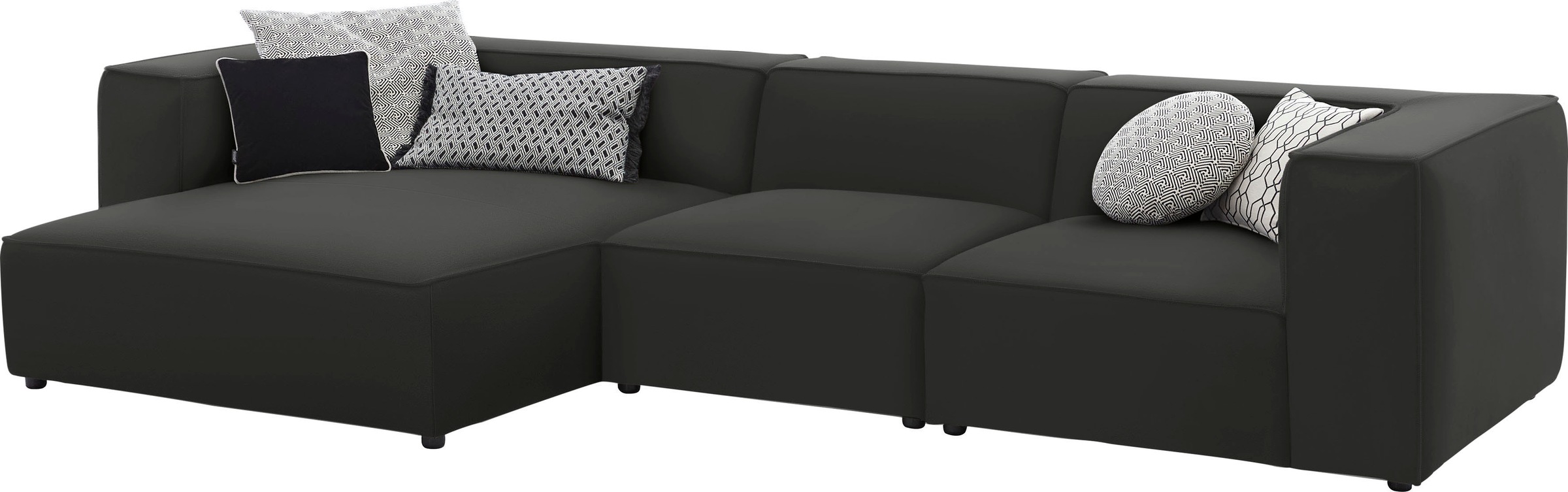 W.SCHILLIG Ecksofa »around-the-block«, mit eleganter Biese, mit Federkern, Breite 341 cm