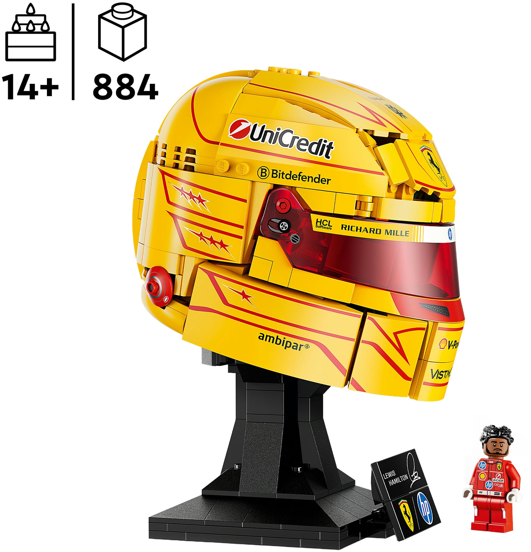 LEGO® Konstruktionsspielsteine »Scuderia Ferrari HP Lewis Hamilton Helm (43022)« LEGO Editions Formula 1